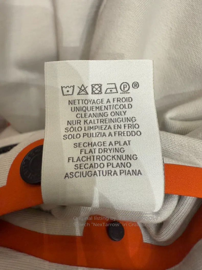 Hermes Hermes Hooded sweater with orange decorative stripes Size S / US 4 / IT 40 - 6 Thumbnail