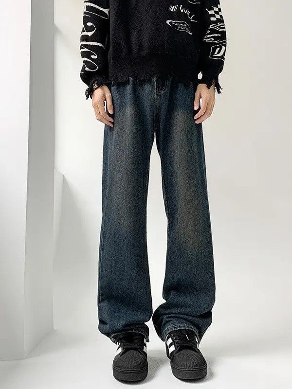 Japanese Brand × Jean Retro loose washed straight leg jeans Size US 32 / EU 48 - 1 Thumbnail