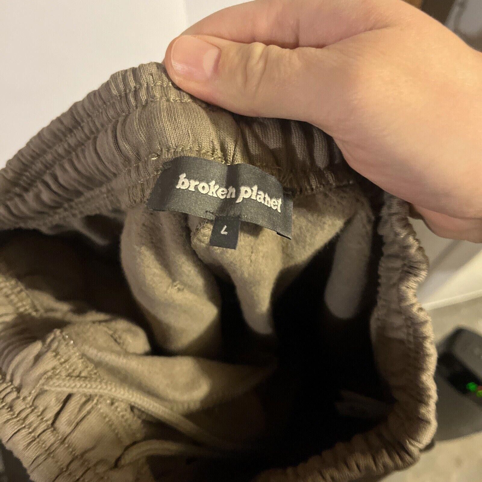 Designer Broken Planet Sweatpants Mens Size Large Green Cotton Size US 34 / EU 50 - 5 Thumbnail