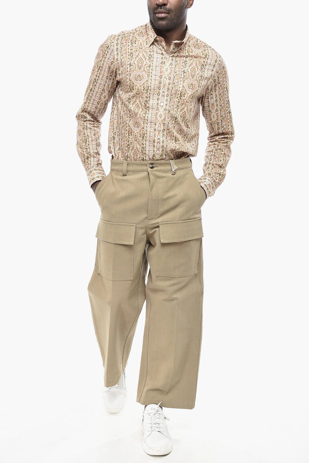 Valentino og1mm0426 Cotton Cargo Pant in Beige Size US 30 / EU 46 - 4 Thumbnail