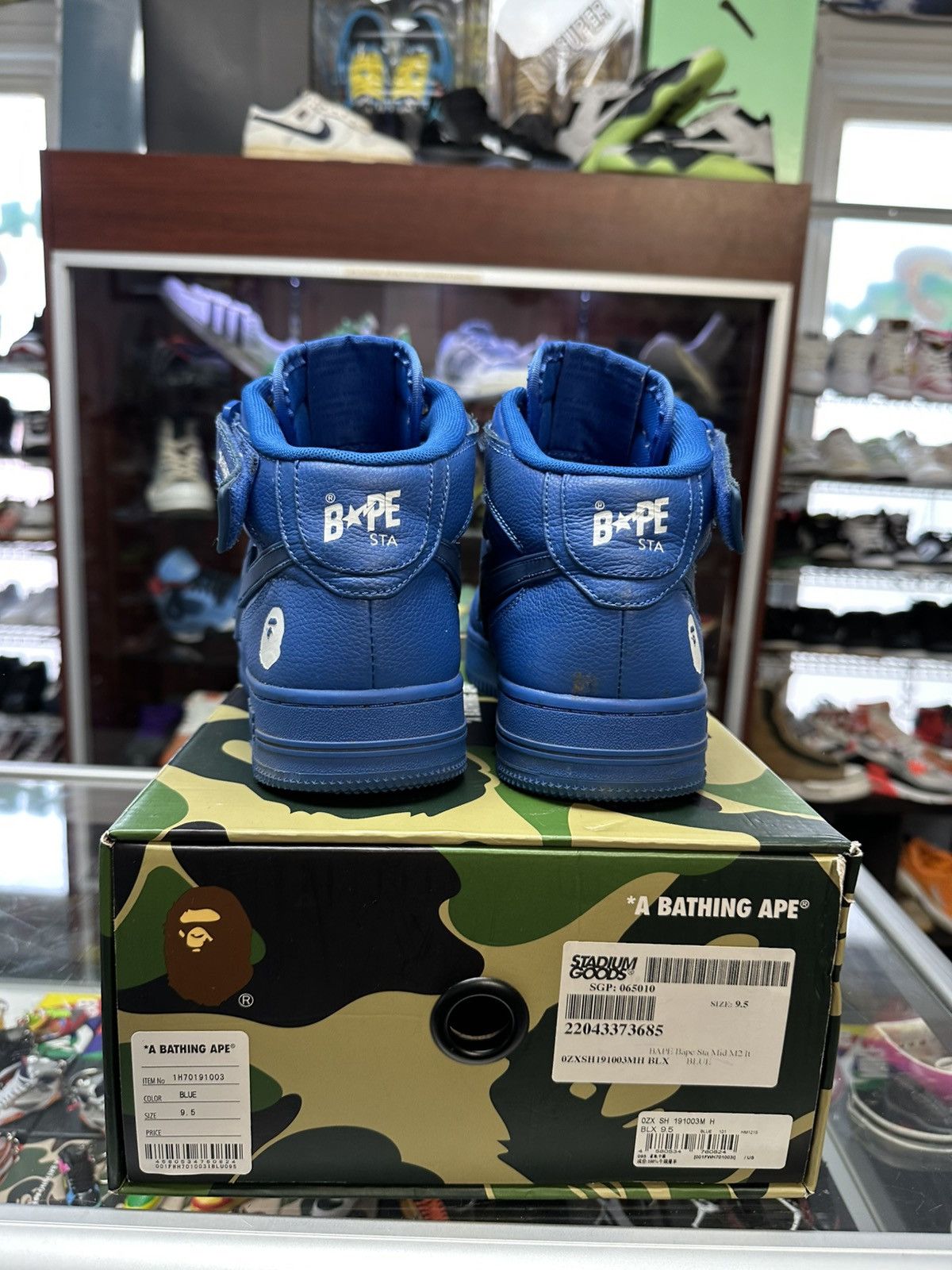 Bape Bape Bapesta Hi (Blue) Size US 9.5 / EU 42-43 - 4 Thumbnail