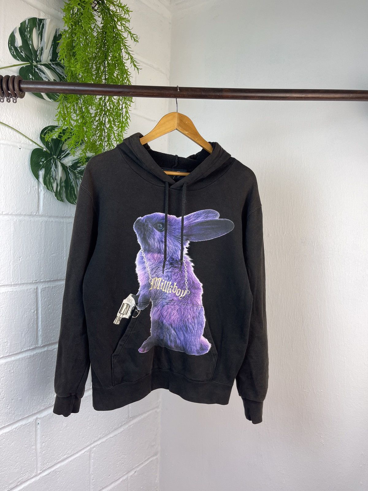 20471120 × Beauty Beast Milkboy RIOT Rabbit Faded Hoodie Size US L / EU 52-54 / 3 - 5 Thumbnail