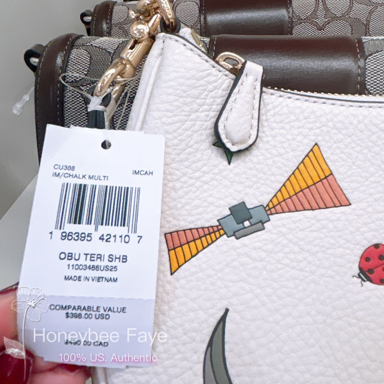 Coach Observed By Us Teri Shoulder Bag In Leather With Print CU388 Size ONE SIZE - 7 Thumbnail