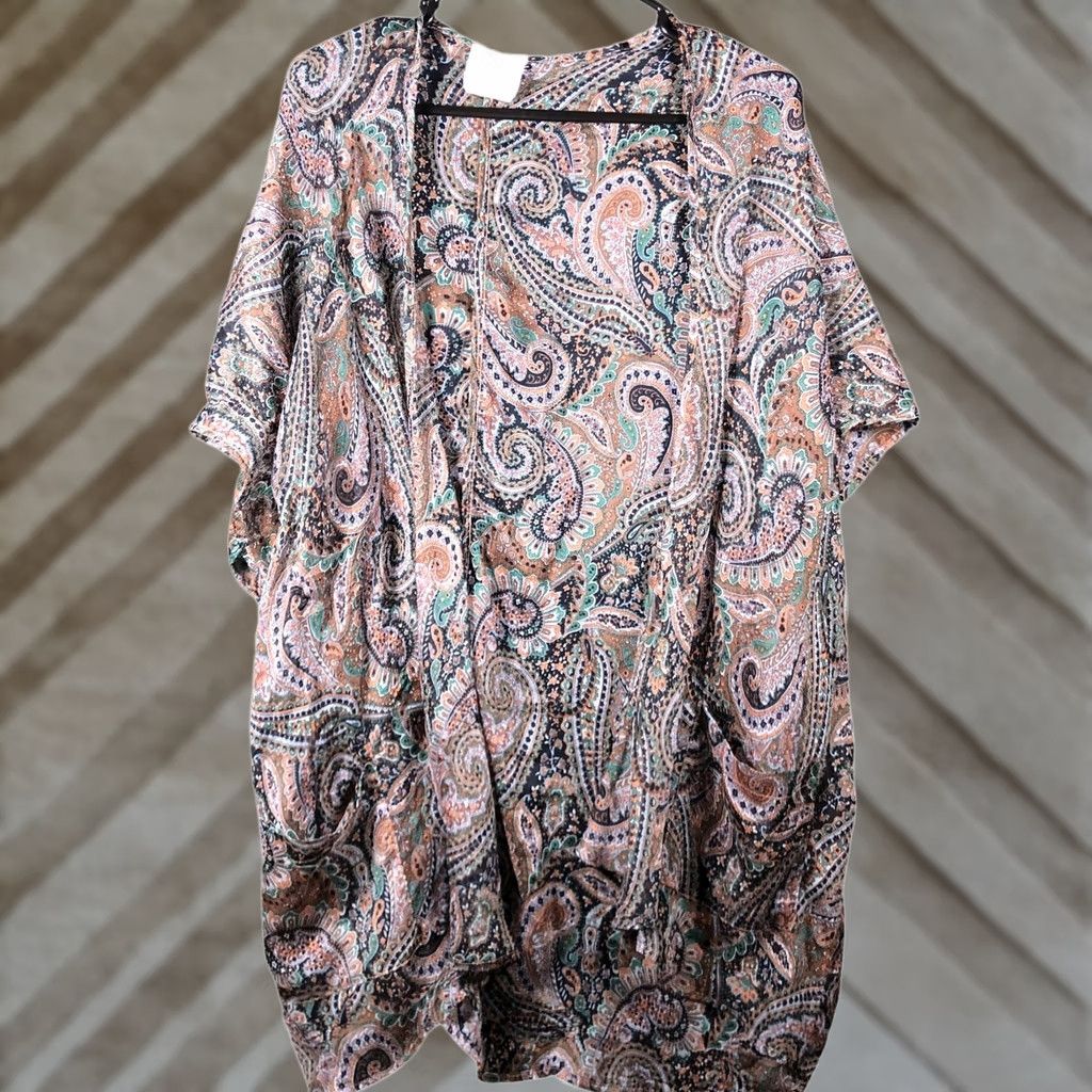 Needles Pins And Needles Women Kimono Multicolor Paisley Open Front 3/4 Sleeve XS/S XS Brown Boho Bohemian Casual Shirt Blouse Women Size XS / US 0-2 / IT 36-38 - 1 Thumbnail