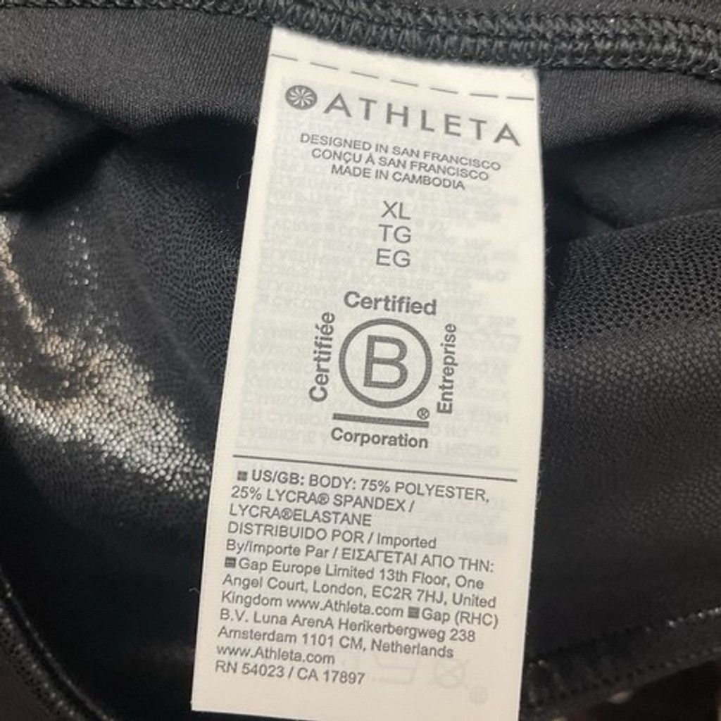 Athleta NWOT Athleta Black Faux Leather Midrise Leggings Women XL Size 34" / US 12 / IT 48 - 5 Thumbnail