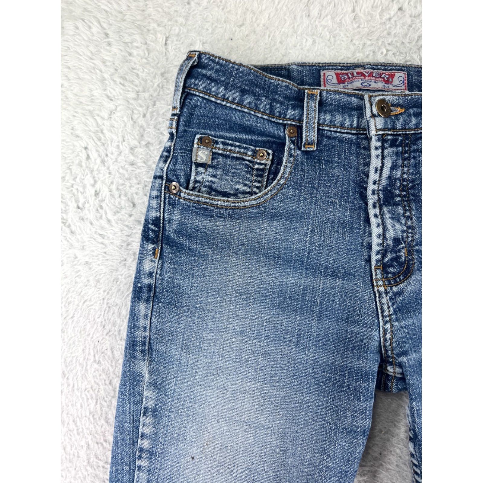 Silver Jeans Co. Silver Clothing Co Pants Womens 26 Blue Denim Medium Wash Bootcut Cotton Blend Size 26" / US 2 / IT 38 - 5 Thumbnail