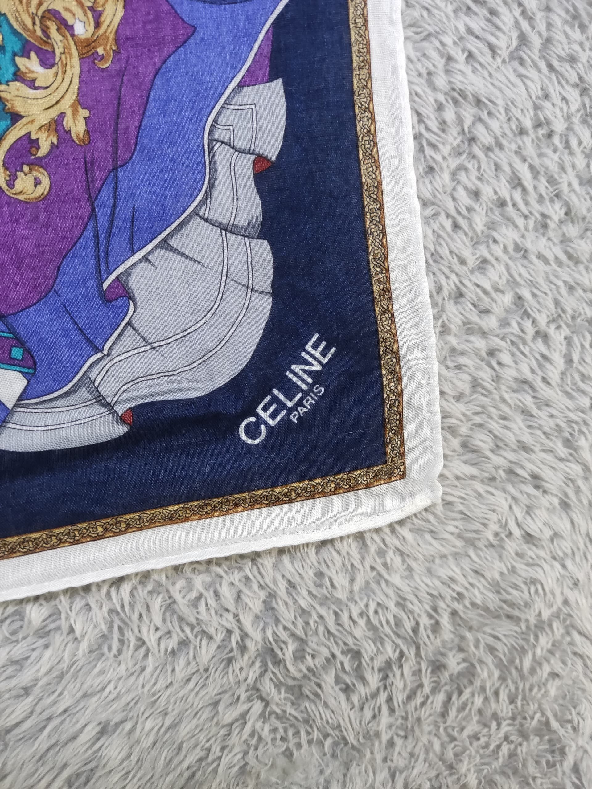 Celine Vintage CELINE Paris Handkerchief Luxury Designer -2 Set Size ONE SIZE - 10 Thumbnail