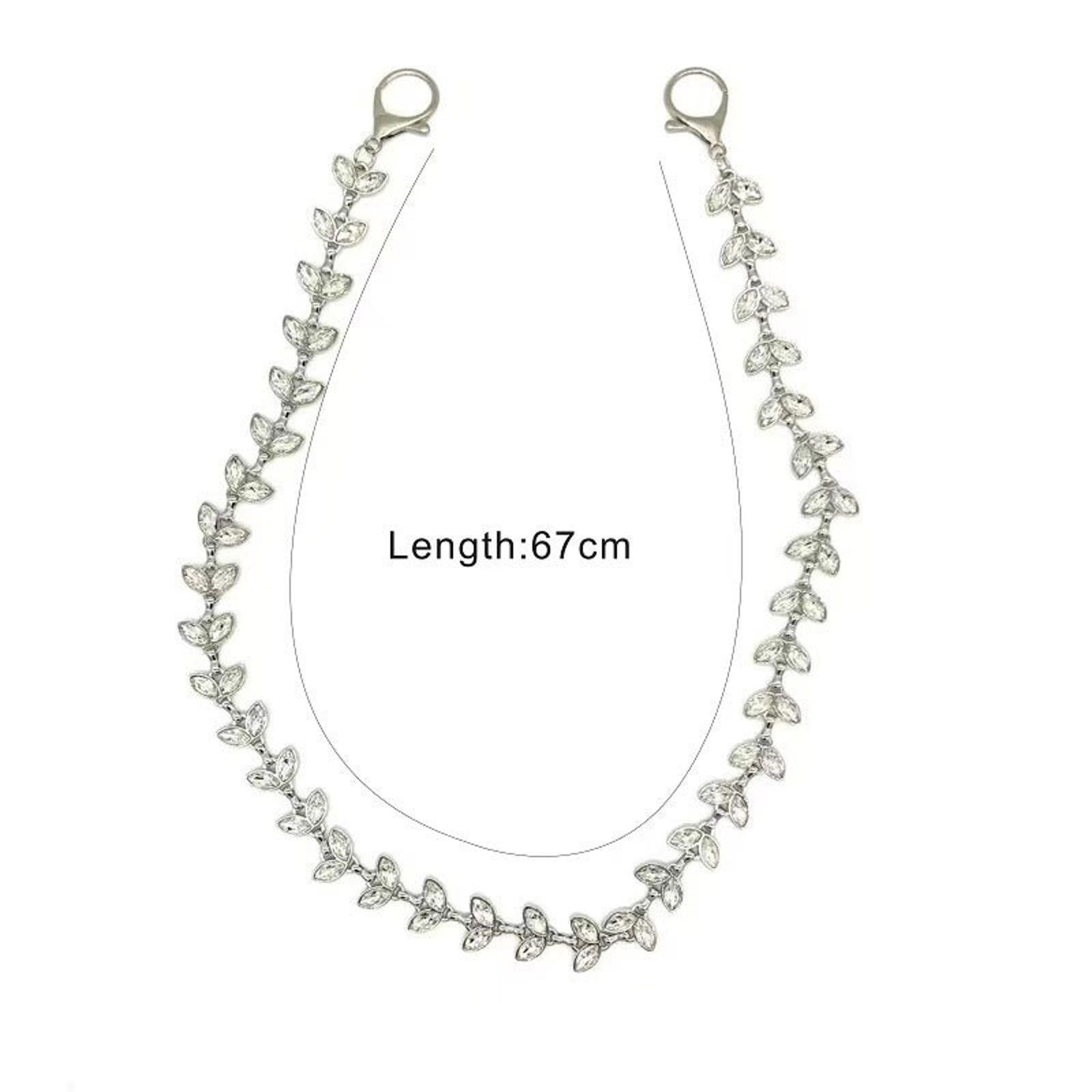 Jewelry Silver Leaf Chain Accessory for Denim Pants, Stylish Size ONE SIZE - 5 Thumbnail