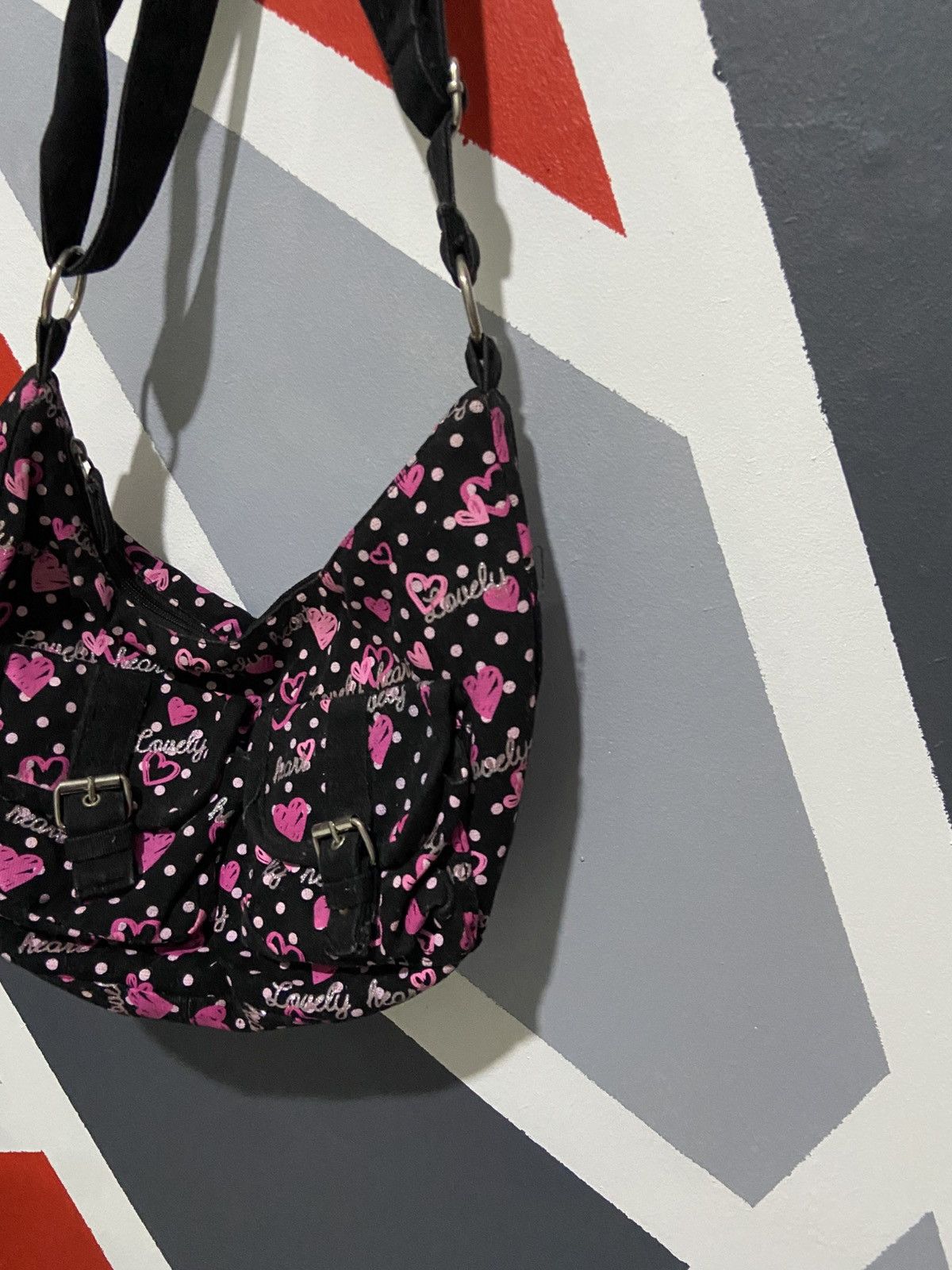 Japanese Brand Full Print Love Heart Bag Size ONE SIZE - 5 Thumbnail