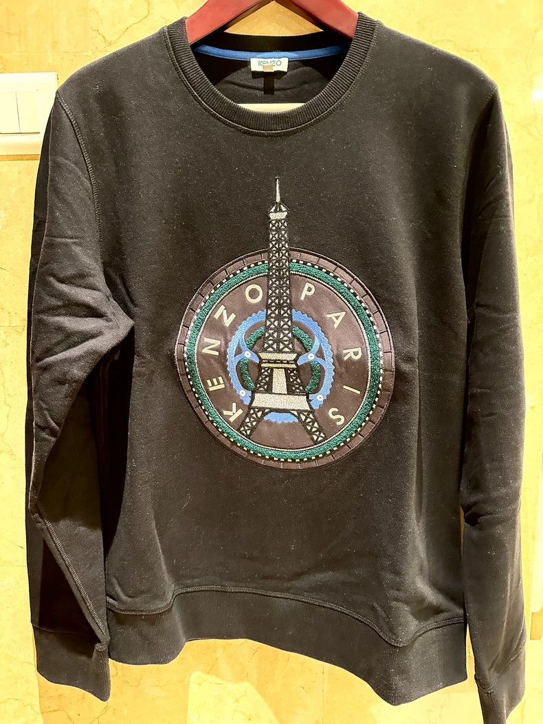 Kenzo KENZO Paris Tower embroidery pattern casual hoodie Size US L / EU 52-54 / 3 - 1 Thumbnail