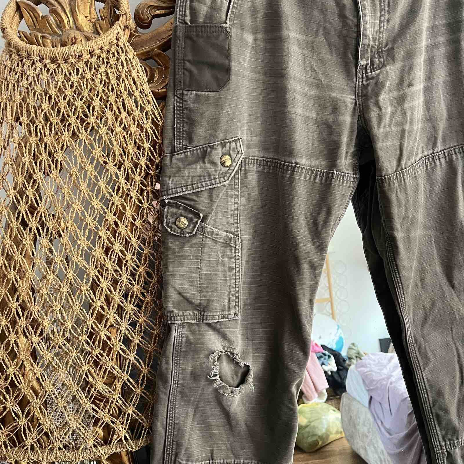 Carhartt Carhartt double knee cargo thrashed faded 90s y2k Sz 34X32 Size US 34 / EU 50 - 9 Thumbnail