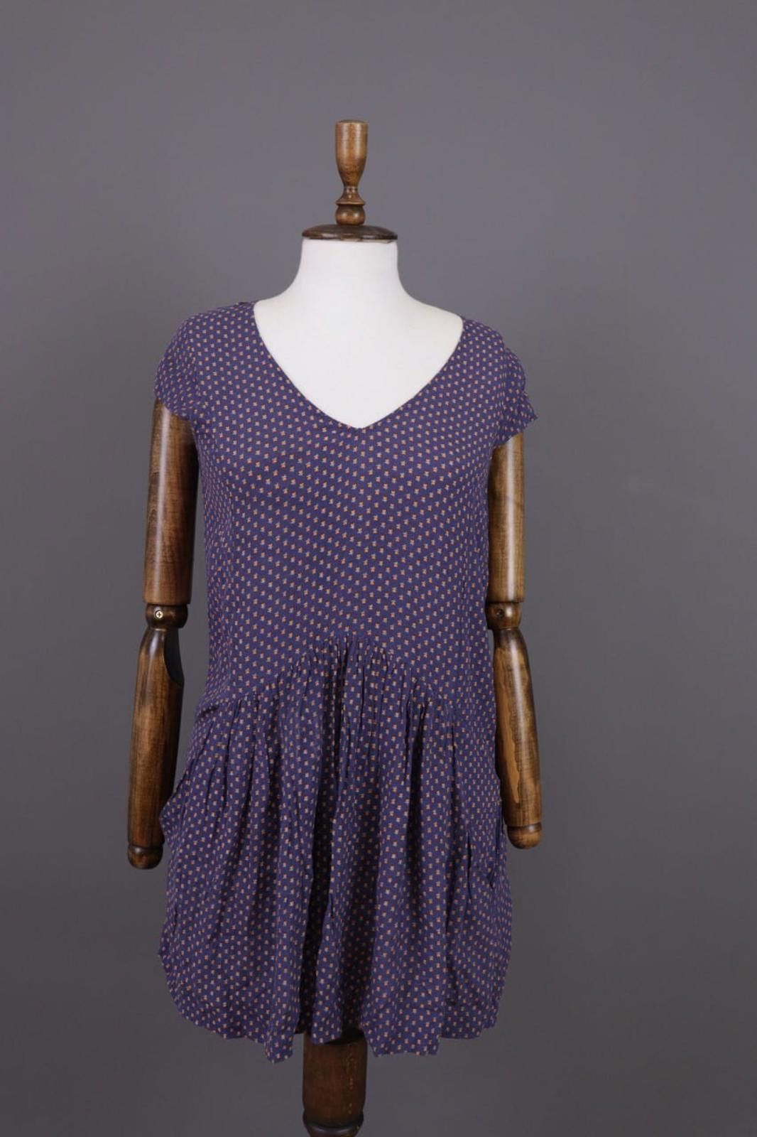 Wilkes Bashford Ladies BA&SH Purple Floral Lagenlook Mini Dress Sz 0 Size XS / US 0-2 / IT 36-38 - 1 Thumbnail