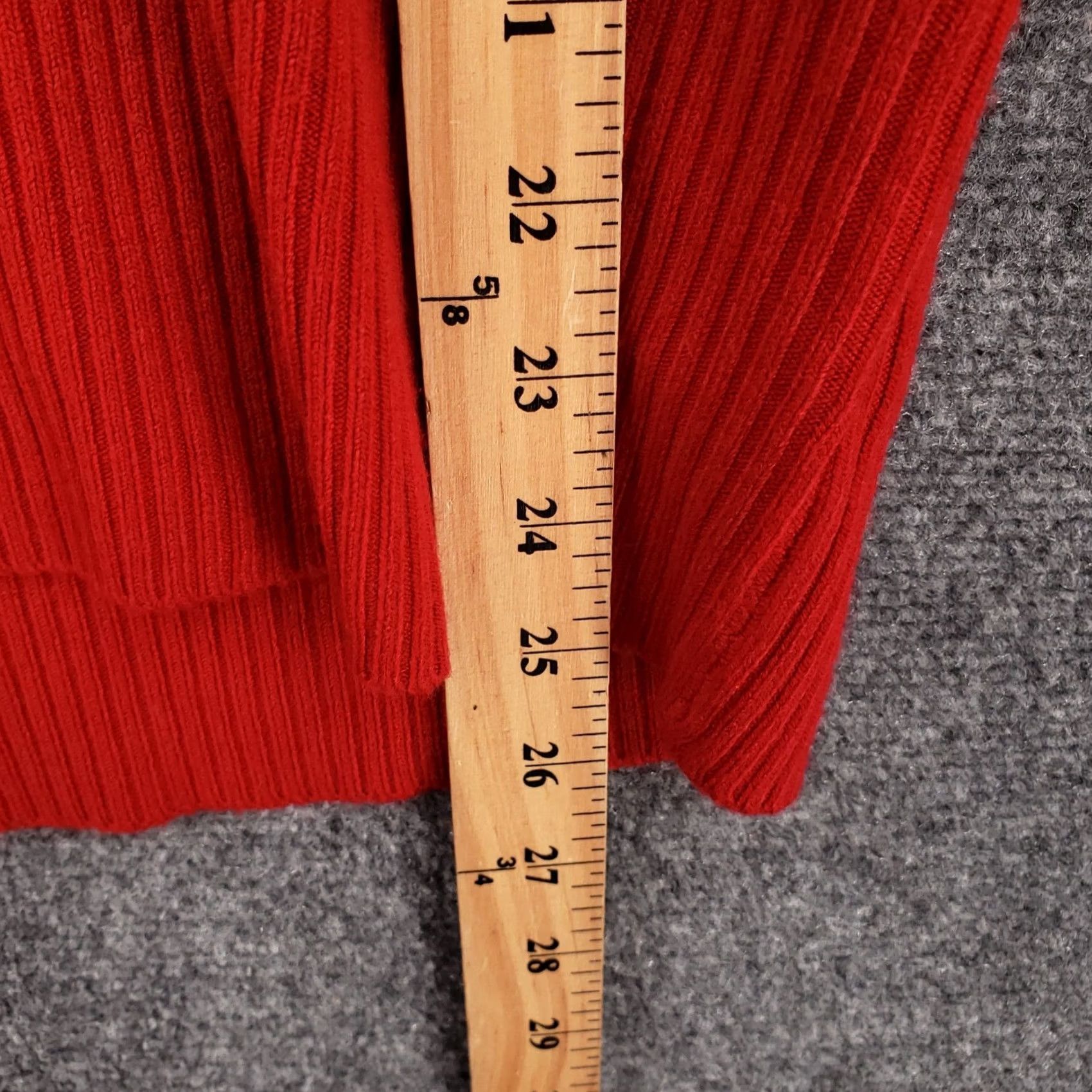 Evan Picone Evan Picone Sweater Womens L Red 3/4 Sleeve Button Cowl Neck Pullover Knit Shirt Size L / US 10 / IT 46 - 5 Thumbnail