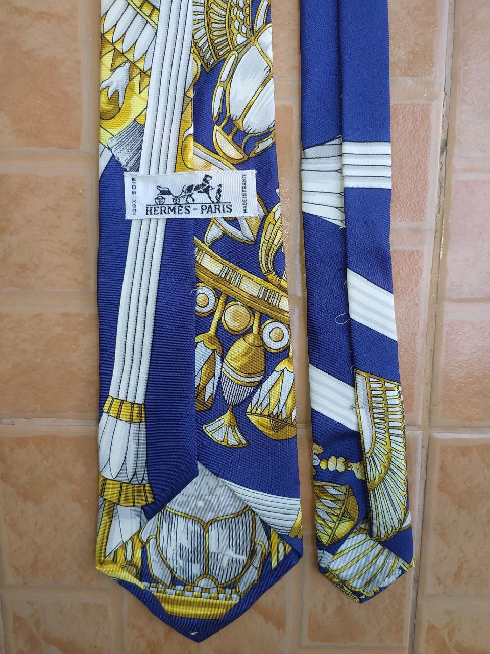 Hermes HERMES SILK EGYPT SCARAB TIE Size ONE SIZE - 3 Thumbnail
