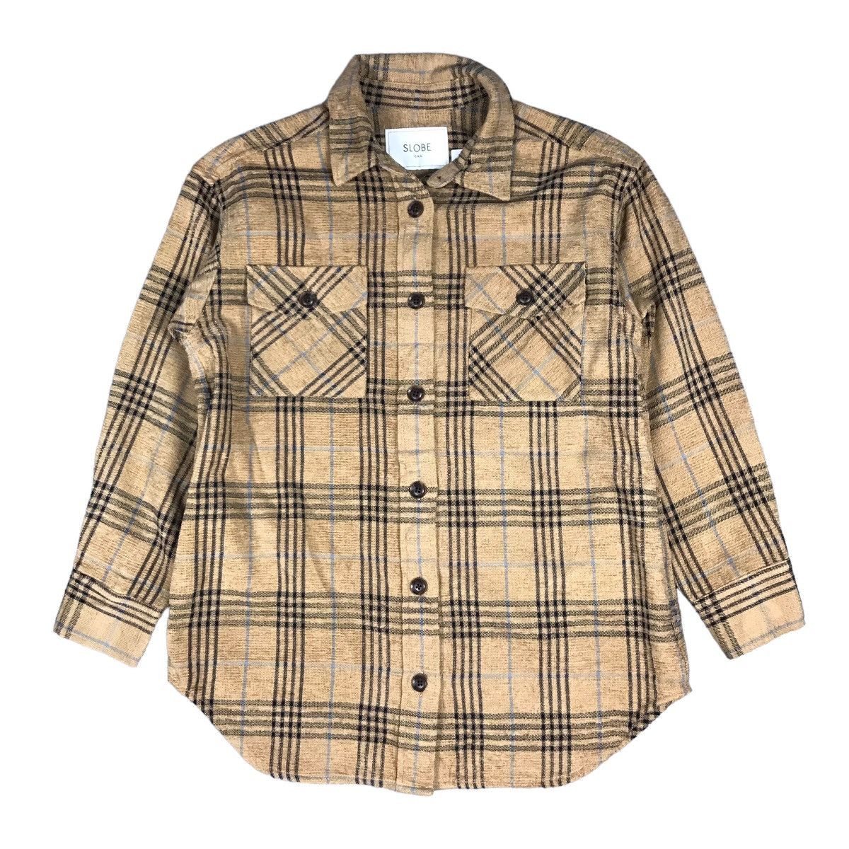 Japanese Brand IENA MADE IN JAPAN FLANNEL CHECK STYLE BUTTON JACKET Size L / US 10 / IT 46 - 1 Thumbnail