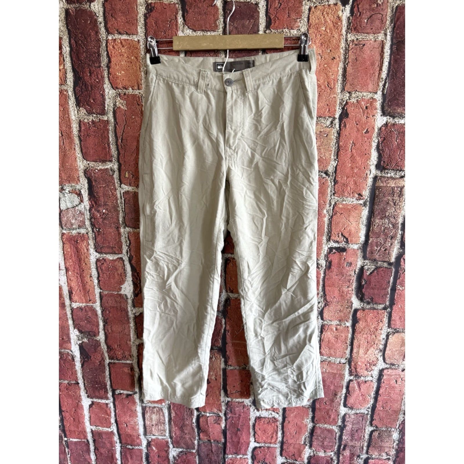 Vintage REI Mens Chino Pants Nylon Ivory Size 28 x 28 Regular Inseam 28 Men Size US 28 / EU 44 - 2 Thumbnail