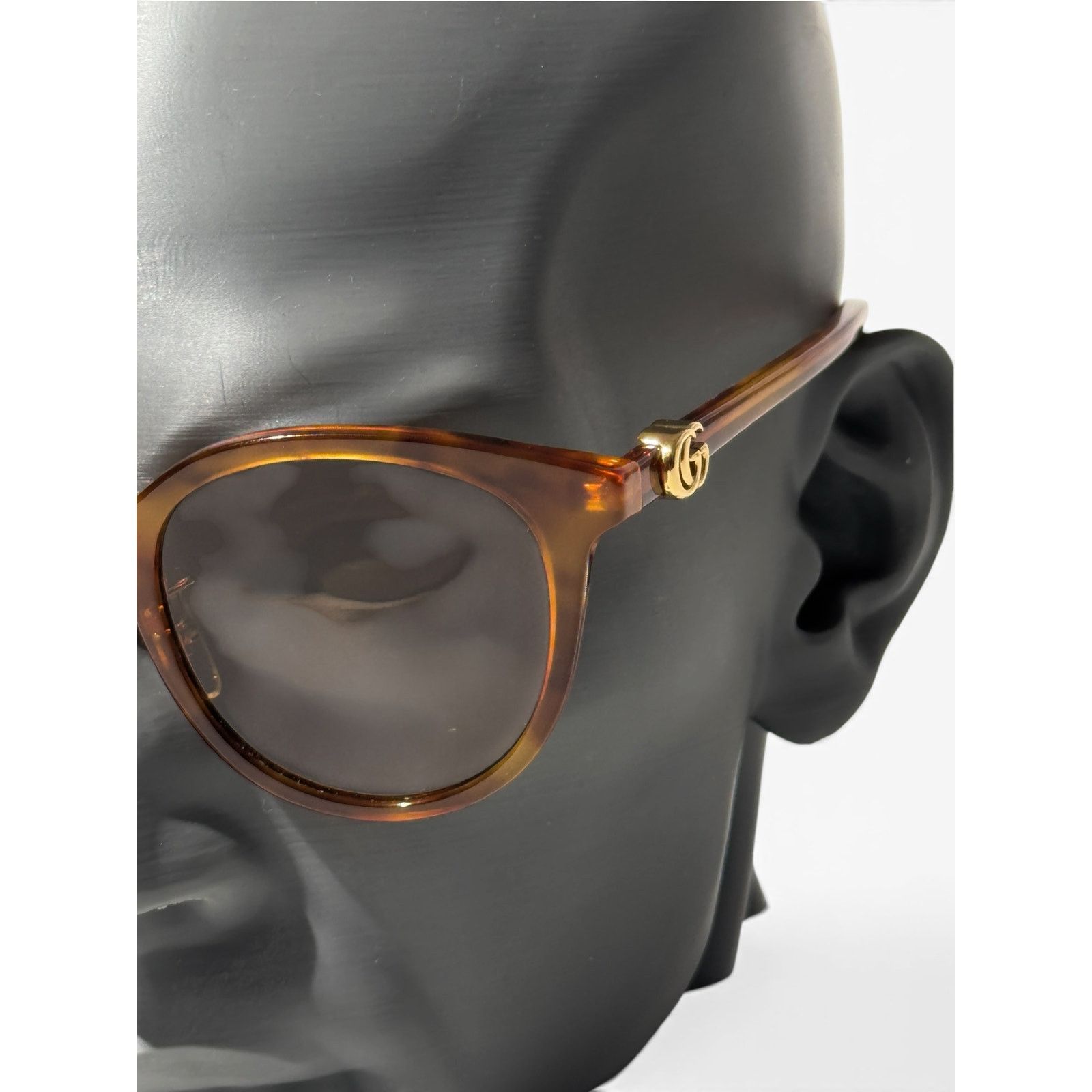 Gucci Gucci Oval Tortoise Sunglasses Size ONE SIZE - 5 Thumbnail