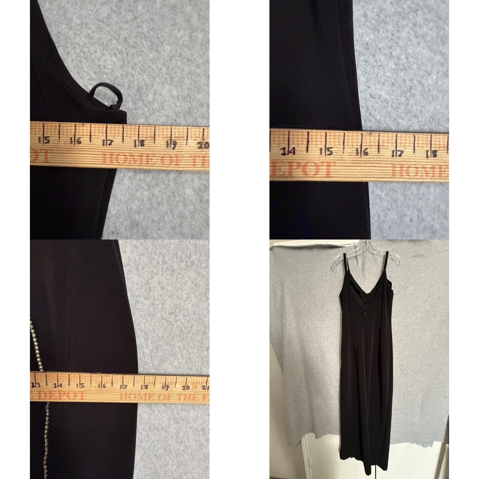 Vintage Dave & Johnny Dress Womens Medium BlacGown Rhinestone V Neck Maxi Formal Size M / US 6-8 / IT 42-44 - 8 Thumbnail