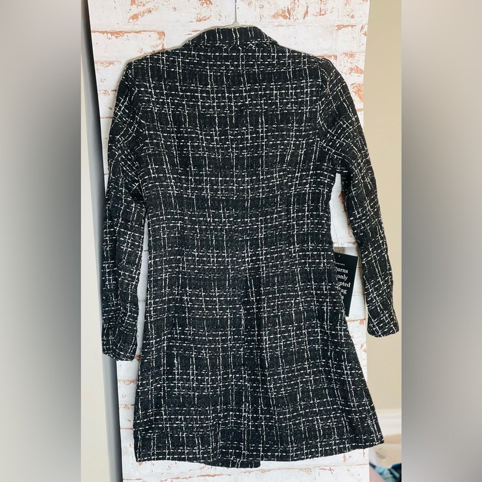 J.Crew NWT Pomander Place Black and White Tweed Dress Size XS / US 0-2 / IT 36-38 - 3 Thumbnail