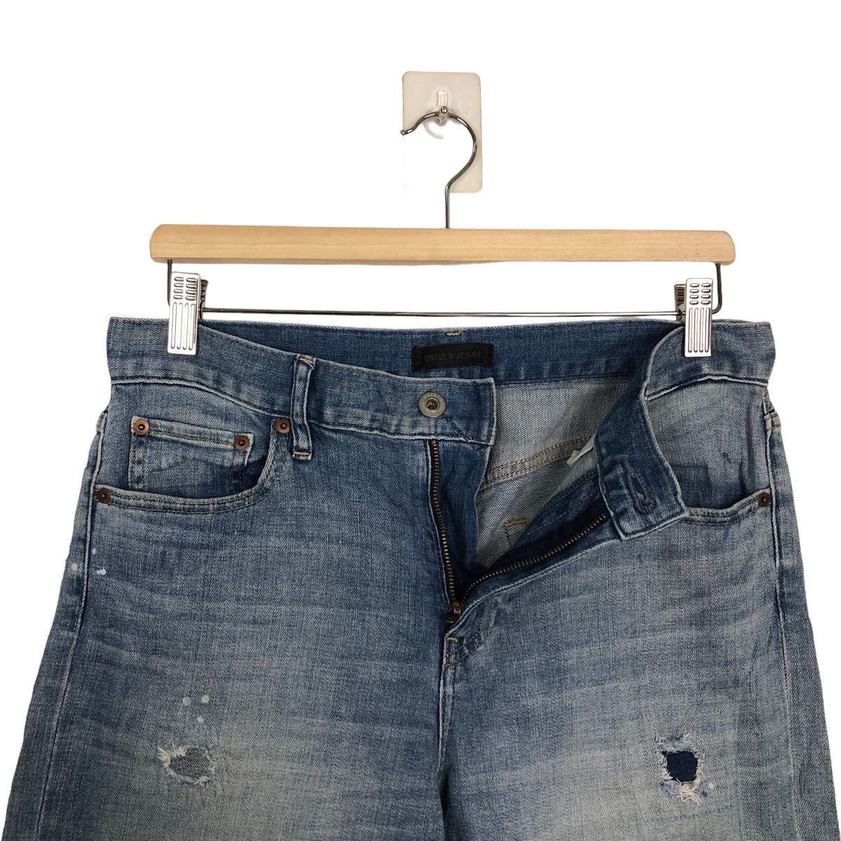 Japanese Brand 🔥RARE STRAIGHT CUT DISTRESSED DENIM JEANS UNIQLO JAPAN Size US 30 / EU 46 - 11 Thumbnail