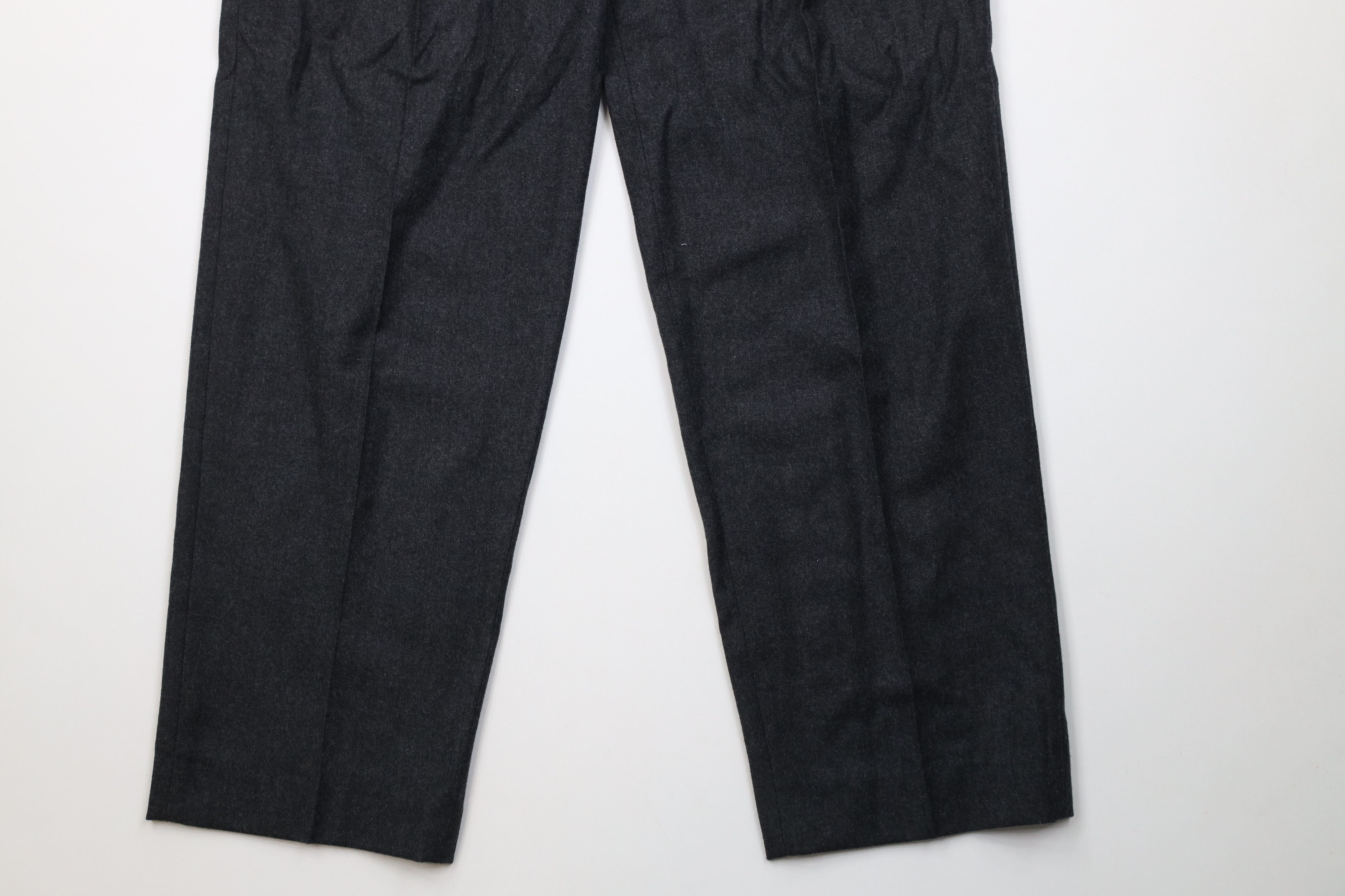 Vintage Vintage 70s Streetwear Heavy Wool Wide Leg Chino Pants Gray Size US 36 / EU 52 - 4 Thumbnail