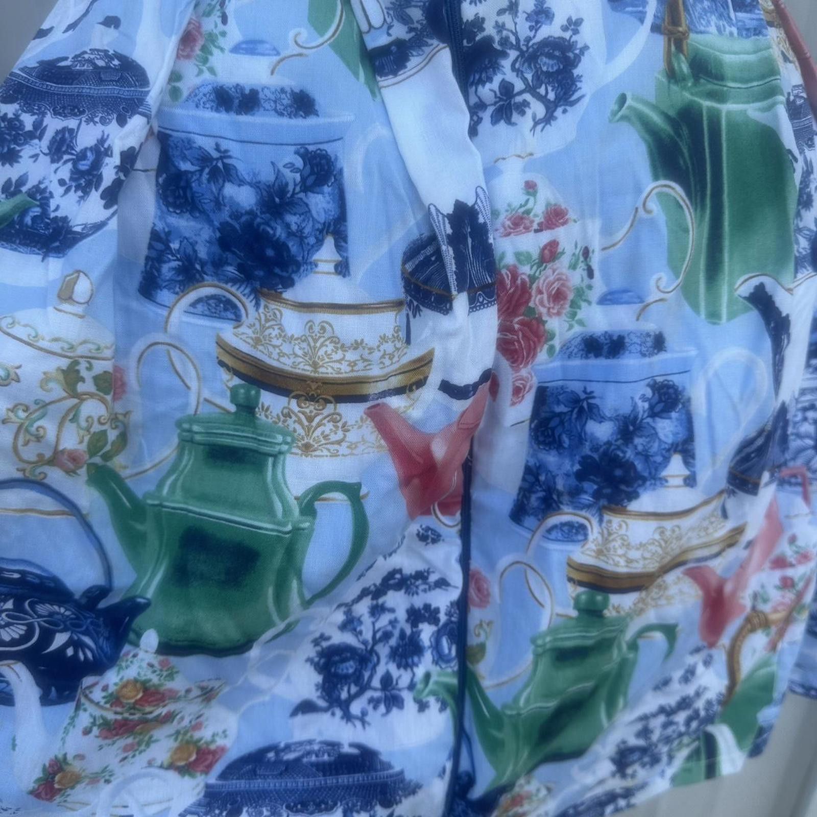 Other Blue and white tea party skirt with pockets #cottagecore Size 28" / US 6 / IT 42 - 3 Thumbnail