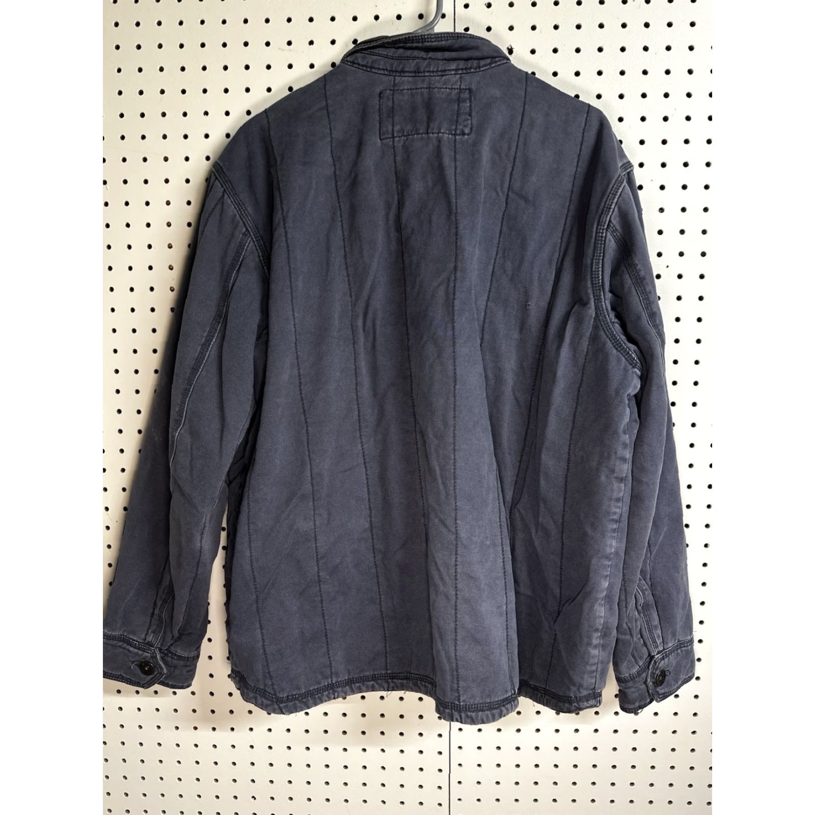Mossimo VINTAGE Mossimo Jacket Womens Large Navy Button Up Collared Field Coat Shirt Size L / US 10 / IT 46 - 2 Thumbnail