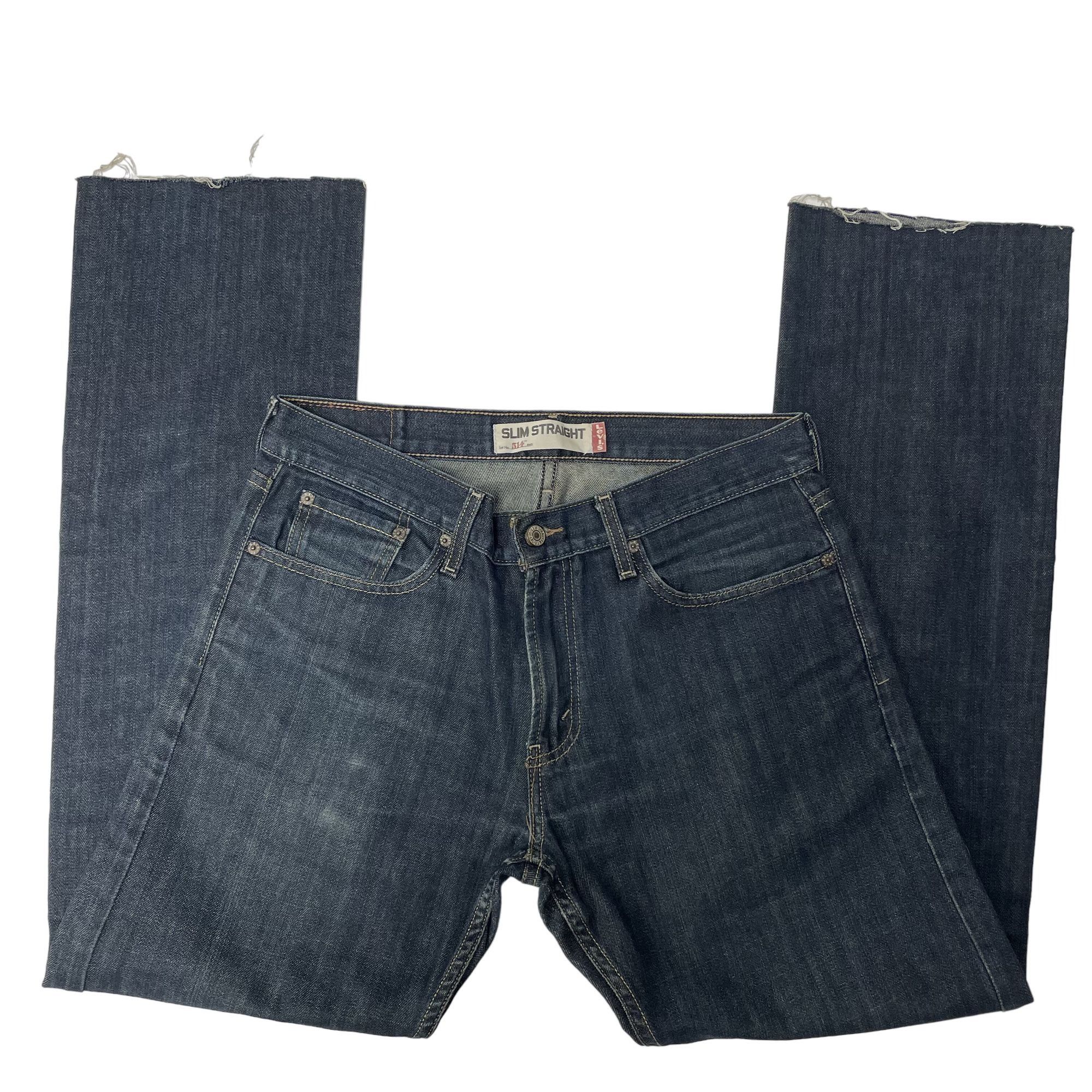 Levi's 514 DARK Blue Jeans SLIM STRAIGHT Denim Pants Size US 33 - 1 Thumbnail