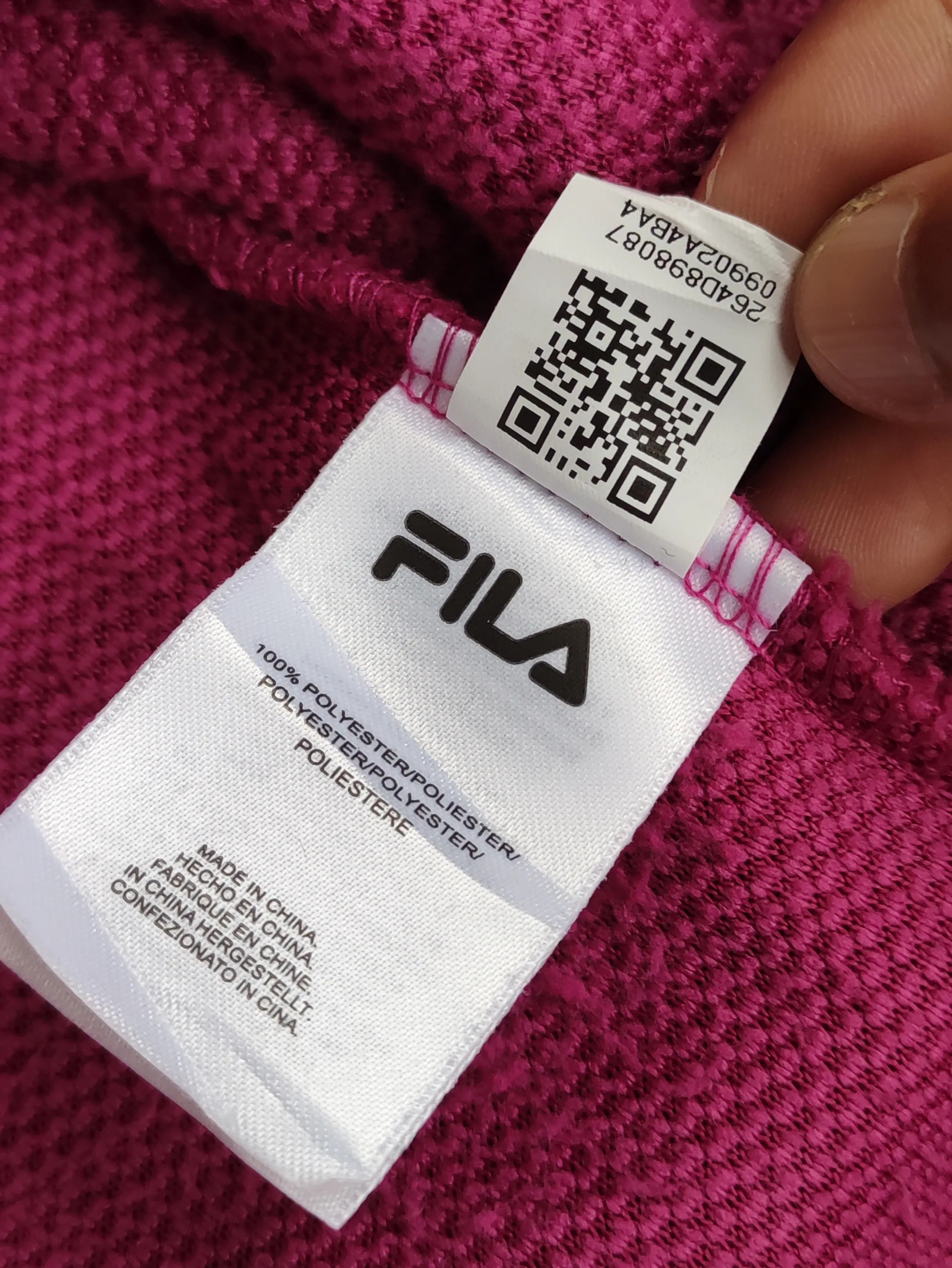 Fila FILA Sherpa Fleece Zip-Up Hoodie Magenta Size US XL / EU 56 / 4 - 9 Thumbnail