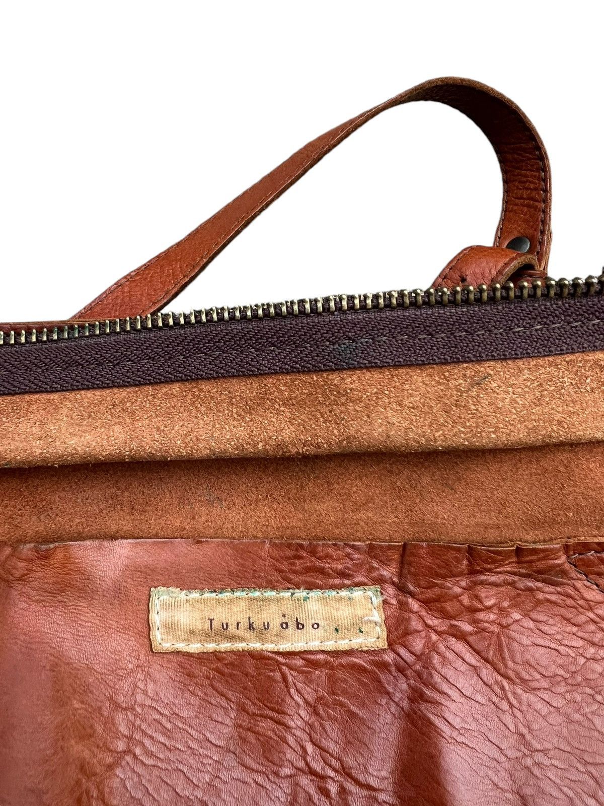 Leather Vintage Turkuabo Japan Faded Patina Leather Sling Bag Size ONE SIZE - 23 Thumbnail