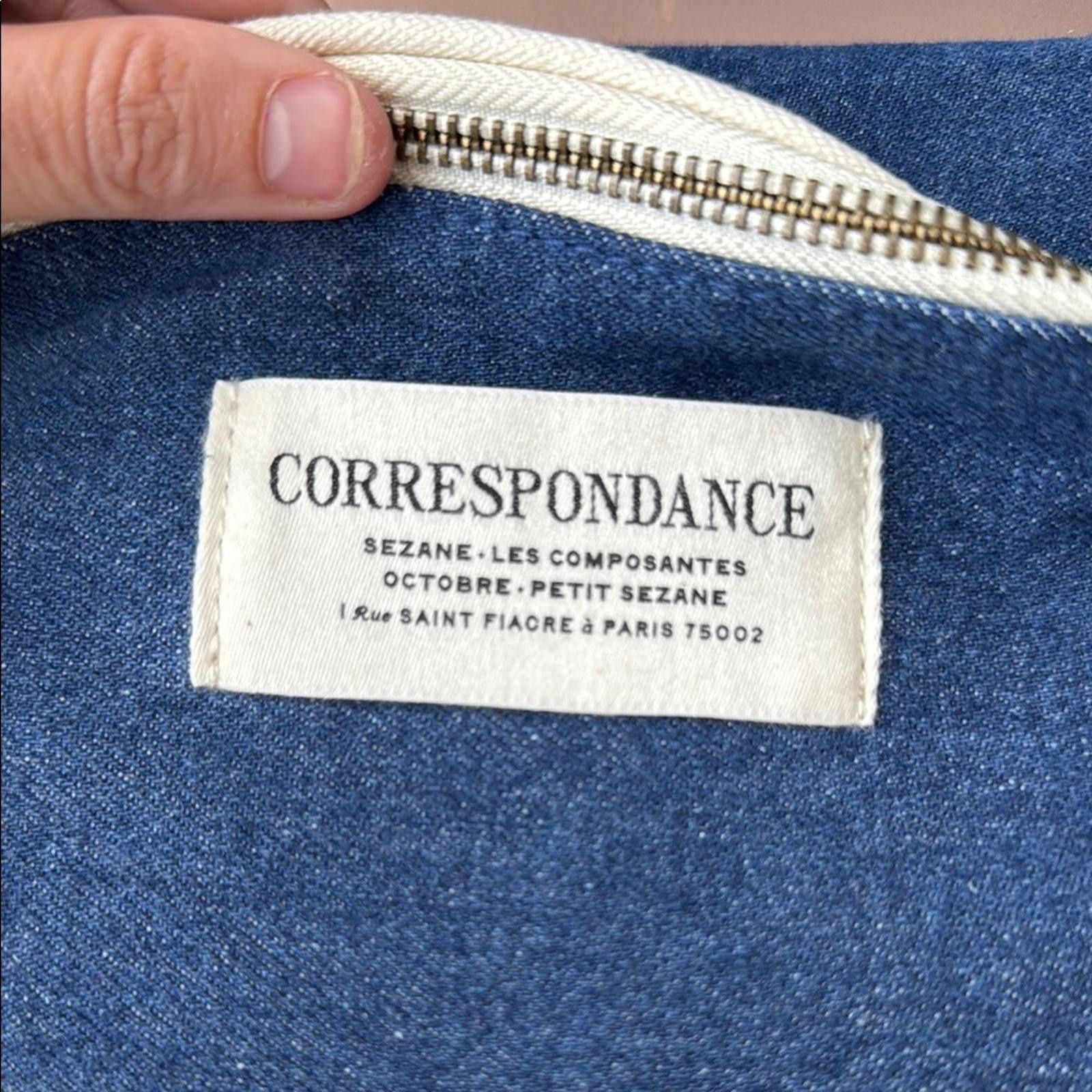 Designer Sézane Blue Denim Crossbody Bag Size ONE SIZE - 2 Thumbnail