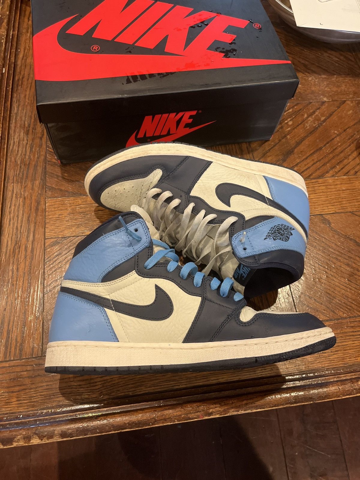 Jordan Brand × Nike Jordan 1 Retro High Og Obsidian Size US 11 / EU 44 - 3 Thumbnail