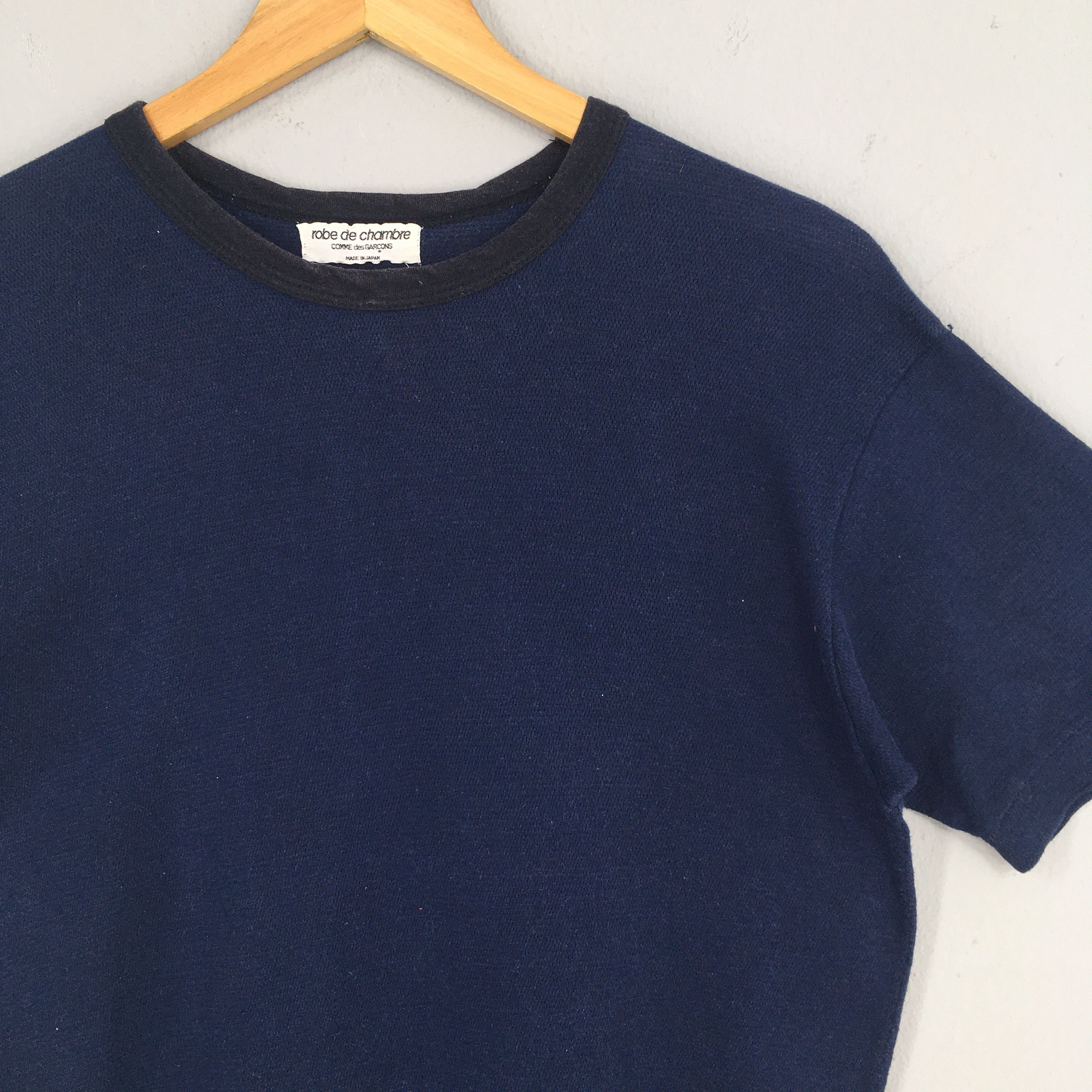 Comme des Garcons Vintage Comme Des Garcons Plain Blue Tshirt Medium Size US M / EU 48-50 / 2 - 2 Thumbnail