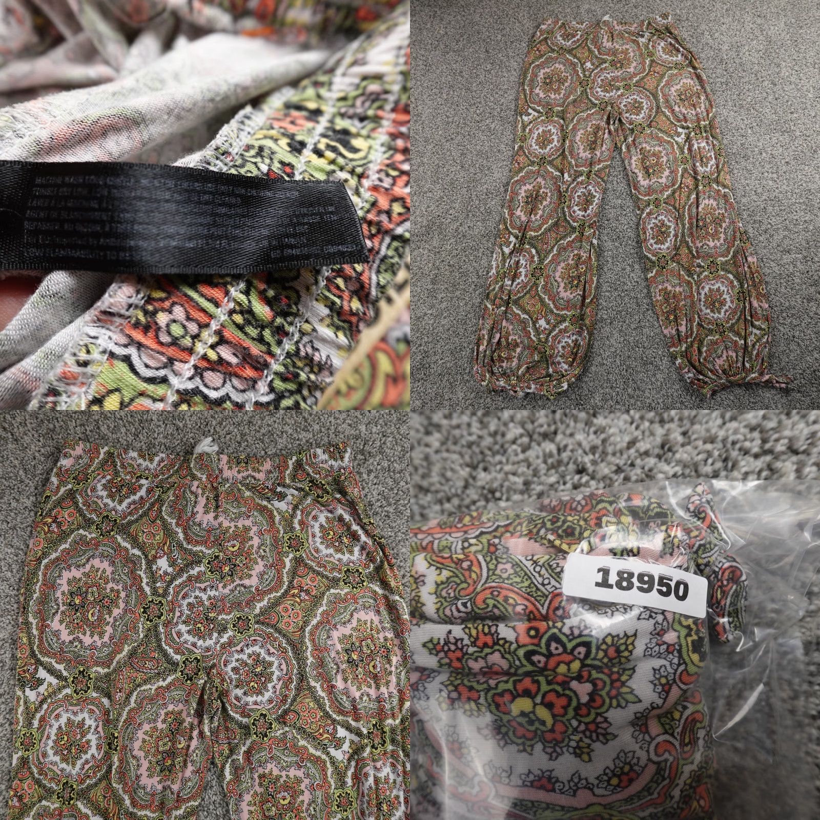 Anthropologie Anthropologie Pants Womens S Pull On Floral Paisley Harem Joggers Boho High Rise Drawstring Size 28" / US 6 / IT 42 - 8 Thumbnail