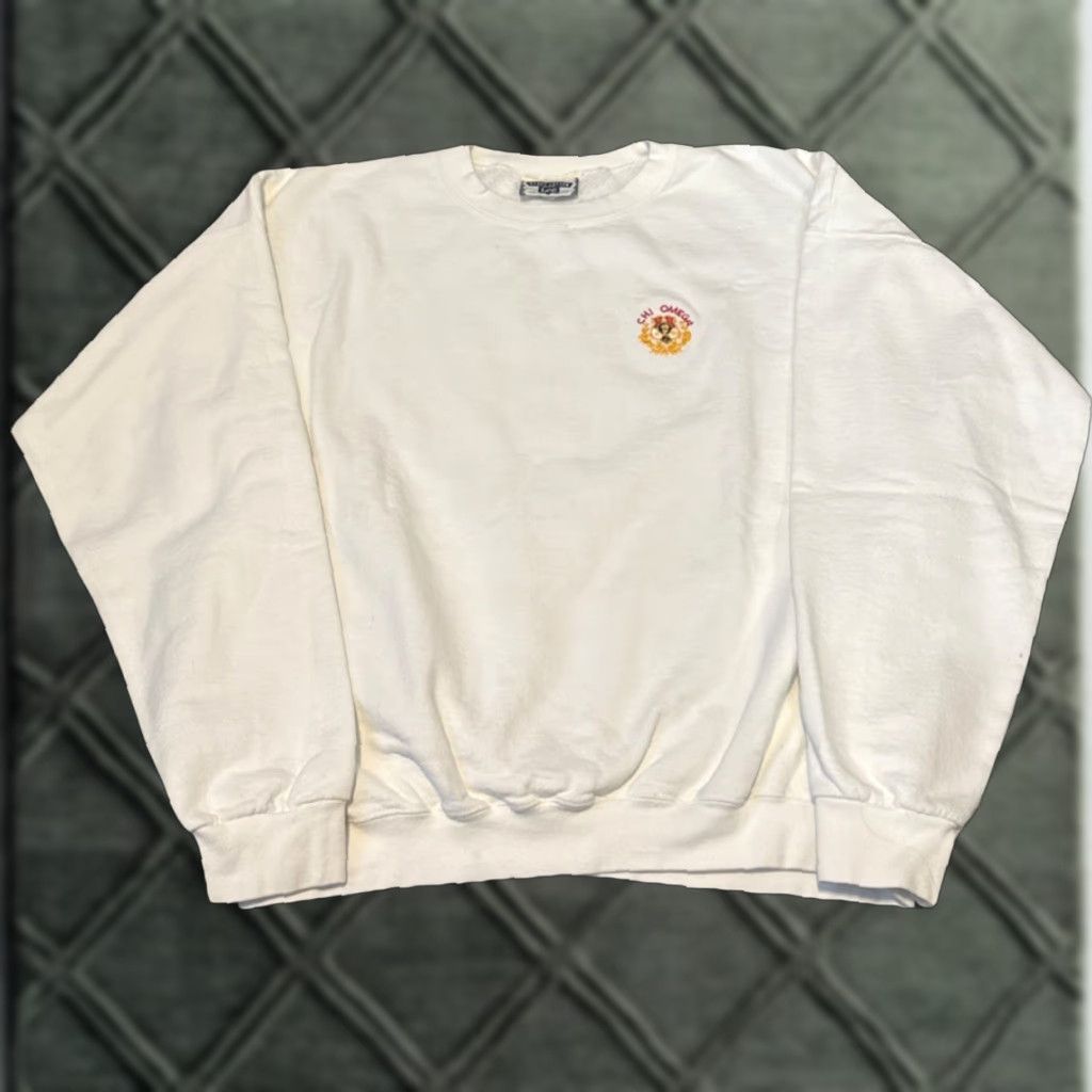 Lee VTG 90s Chi Omega College Sorority Greek Life Lee Heavy Crewneck Sweatshirt XL Size US XL / EU 56 / 4 - 1 Thumbnail