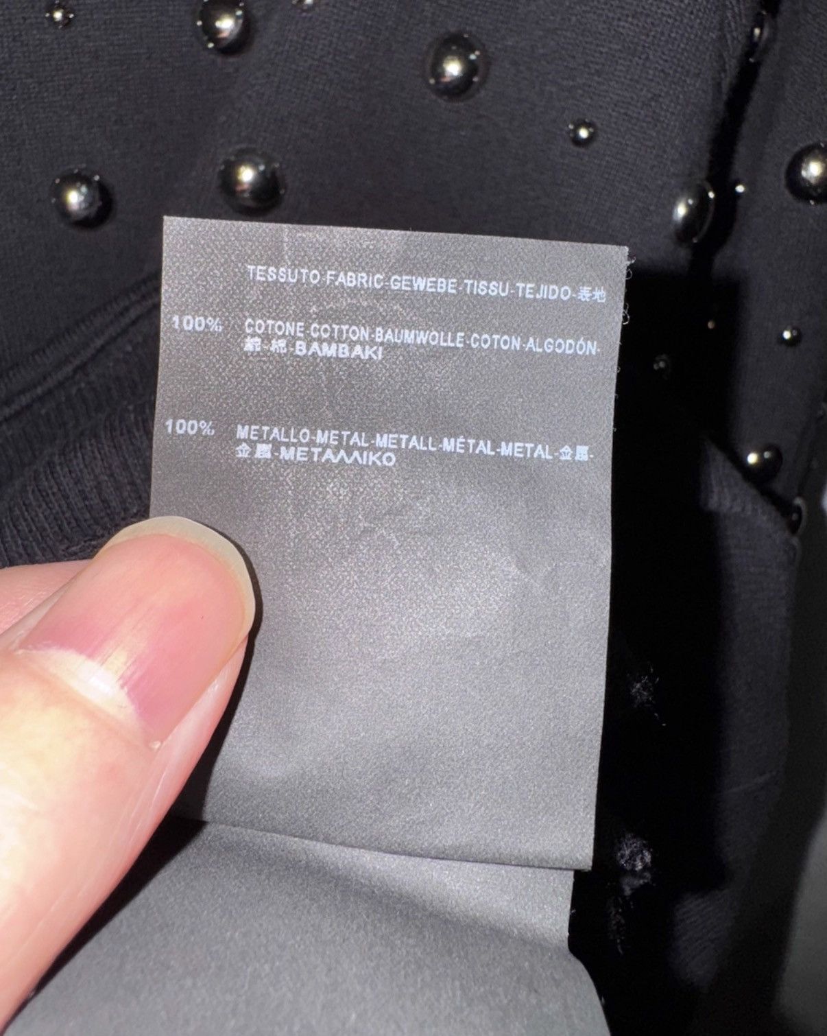 Saint Laurent Paris Saint Laurent (SLP) 14FW Crewneck Full-Studded Sweatshirt Size US L / EU 52-54 / 3 - 6 Thumbnail