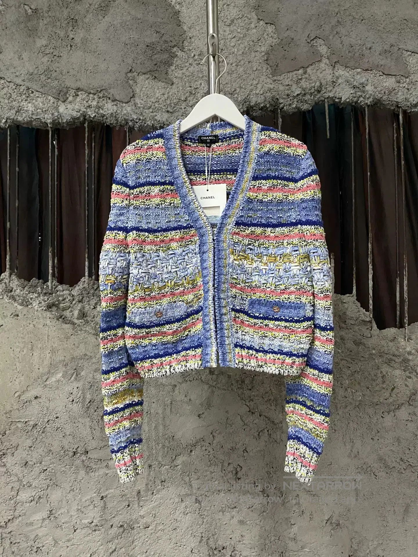 Chanel Chanel Wool Striped Cardigan. Size US XS / EU 42 / 0 - 1 Thumbnail
