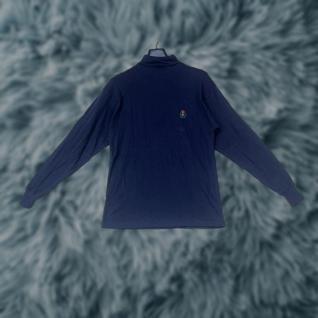 Chaps VINTAGE Chaps Ralph Lauren Turtleneck Shirt Longsleeve Crest Logo M Blue 1990s Mens Shirt Size US M / EU 48-50 / 2 - 1 Thumbnail