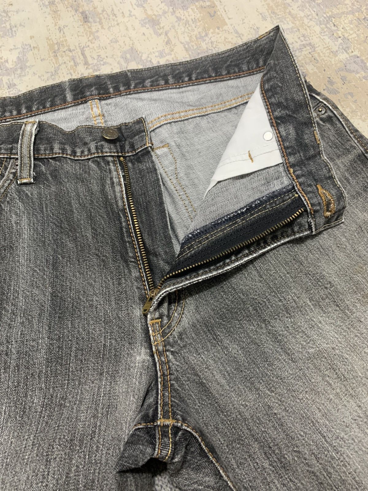 Edwin Thrashed Ripped faded distressed Edwin baggy style jeans Size US 34 / EU 50 - 6 Thumbnail