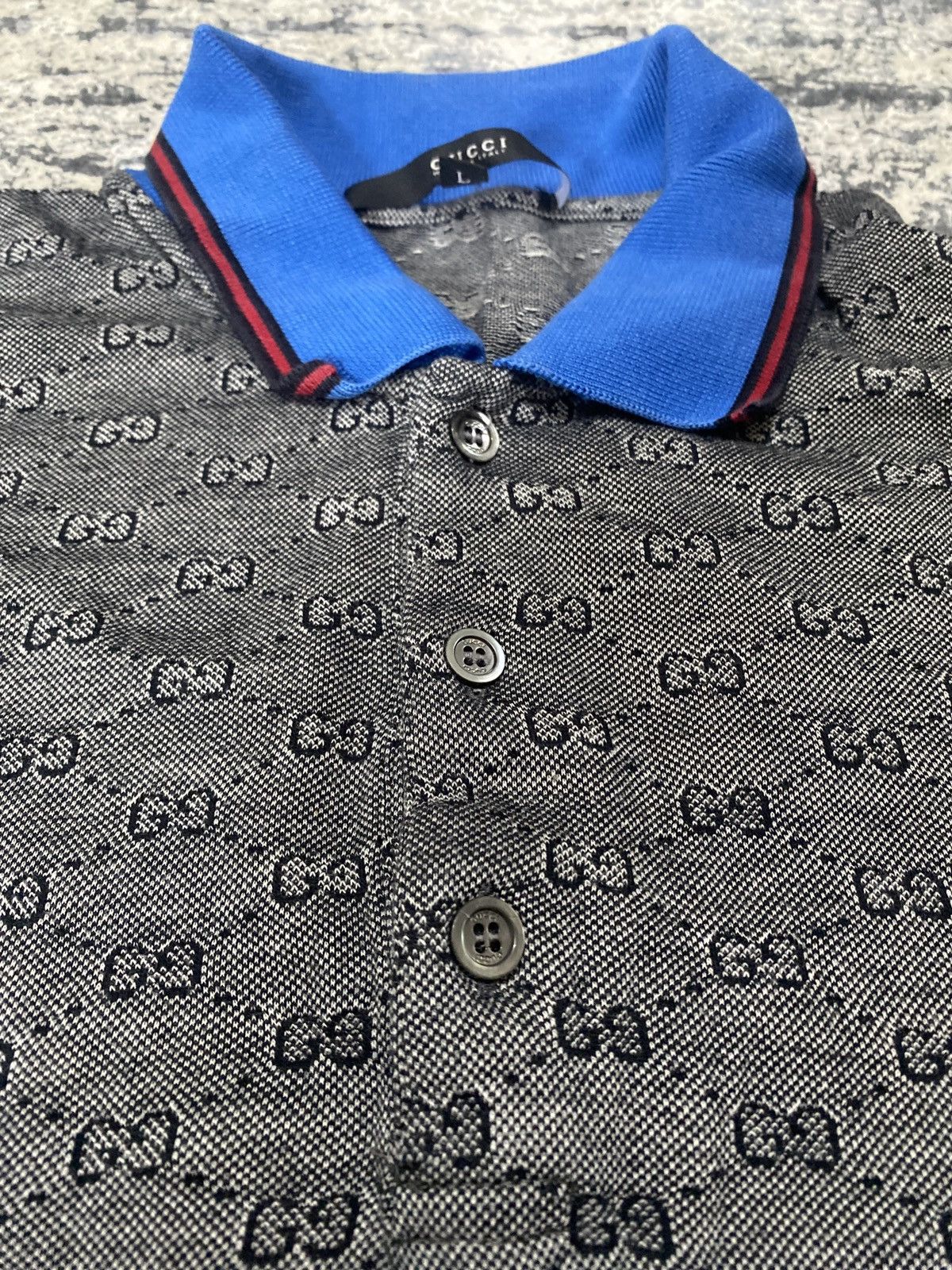 Gucci Vintage luxury gucci gg drip skinny monogram polo shirt Size US S / EU 44-46 / 1 - 10 Thumbnail