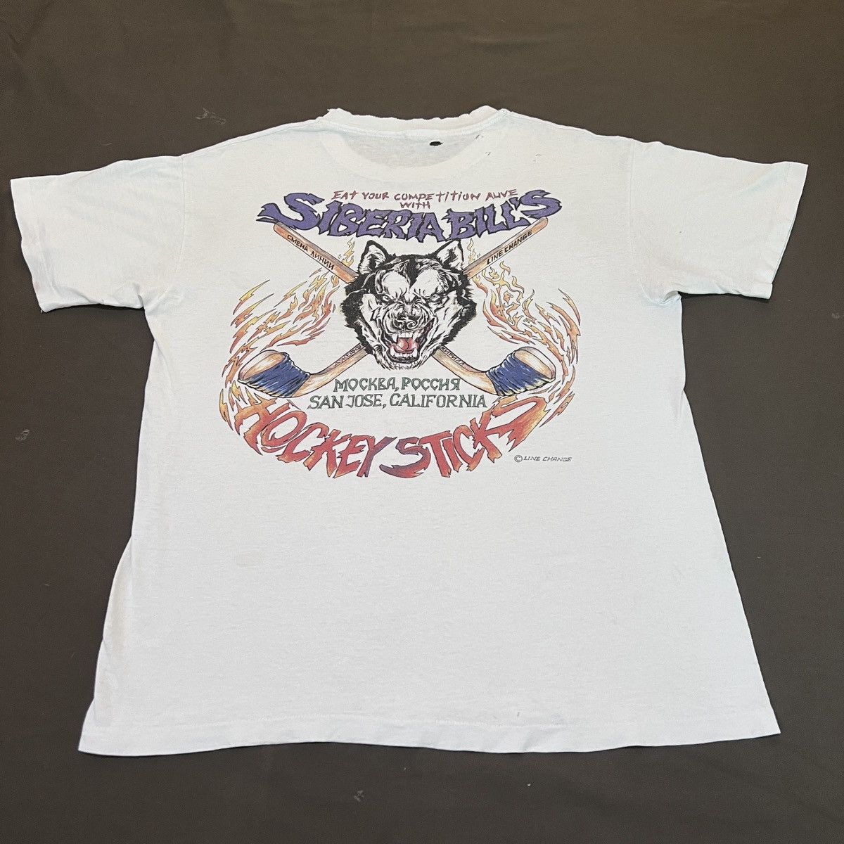 NHL × Vintage Vintage 90s SIBERIA BILL’S HOCKEY STICKS TEE Size US M / EU 48-50 / 2 - 2 Thumbnail