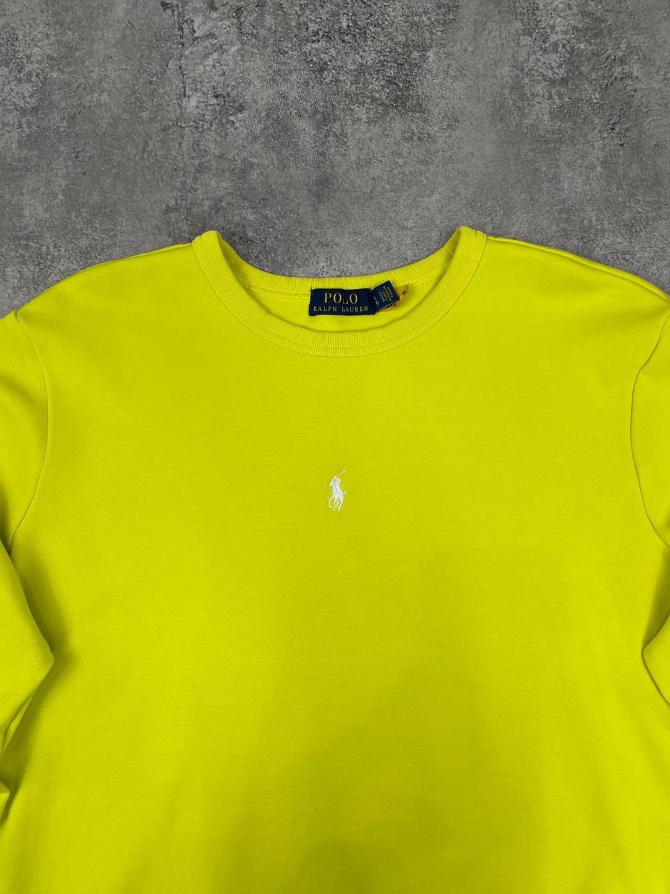 Polo Ralph Lauren Polo Ralph Lauren Men Crewneck Sweatshirt Neon Yellow Size L Size US L / EU 52-54 / 3 - 2 Thumbnail