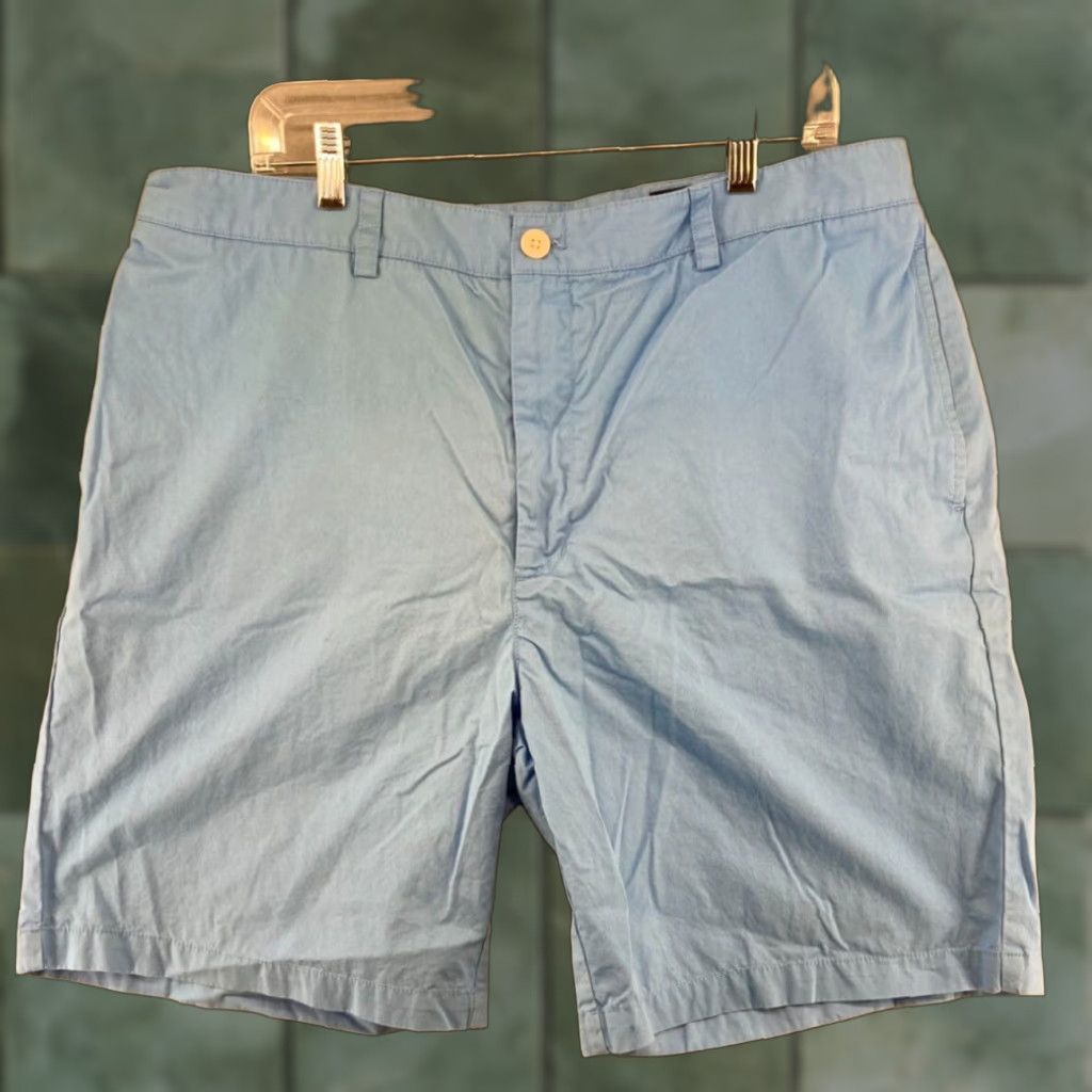 Vineyard Vines Vinyard Vines Mens Chino Shorts Blue 38 Regular Fit Beach Summer Style Cotton Size US 38 / EU 54 - 1 Thumbnail