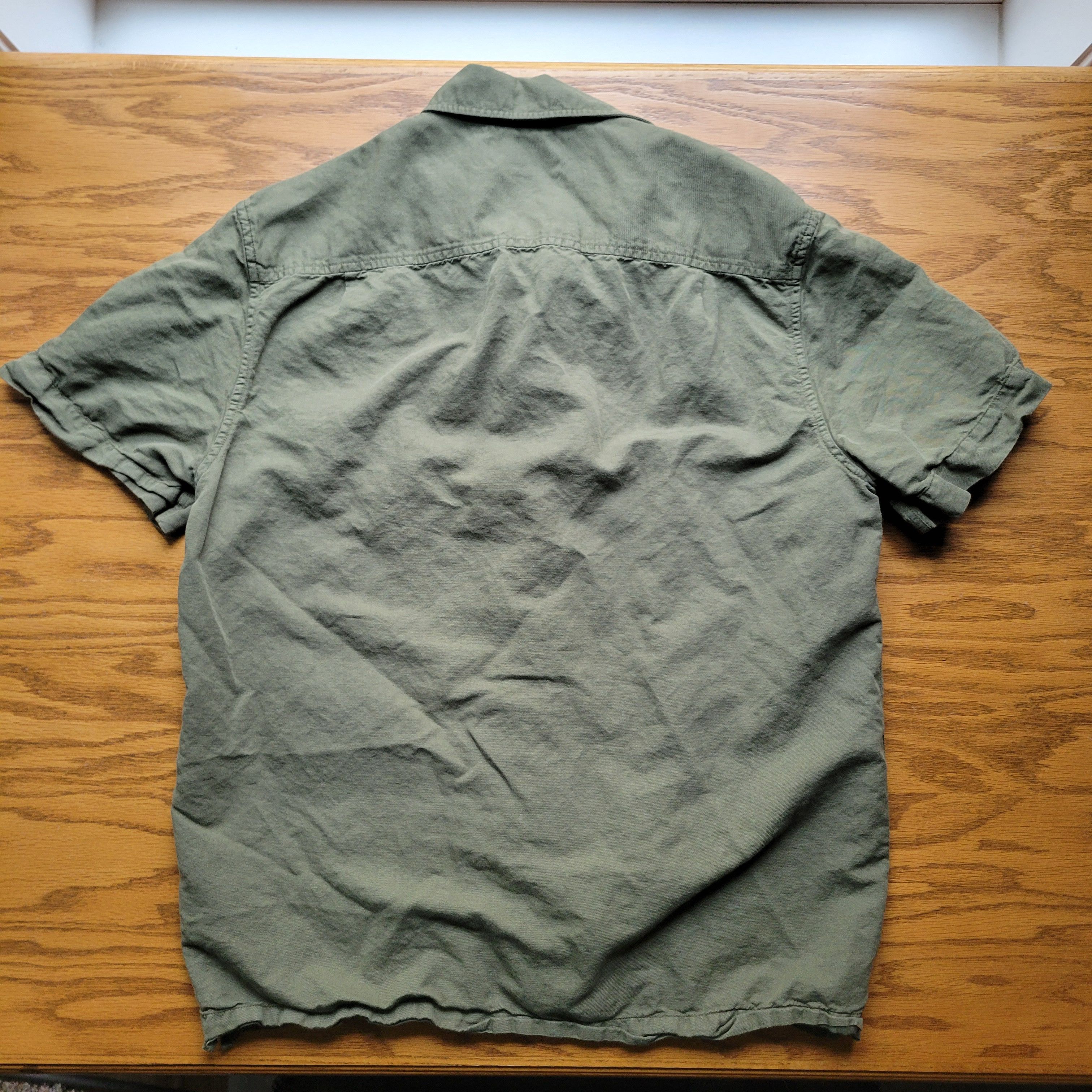 Mr P. Mr. P Michael Convertible-Collar Twill Shirt Size US M / EU 48-50 / 2 - 2 Thumbnail
