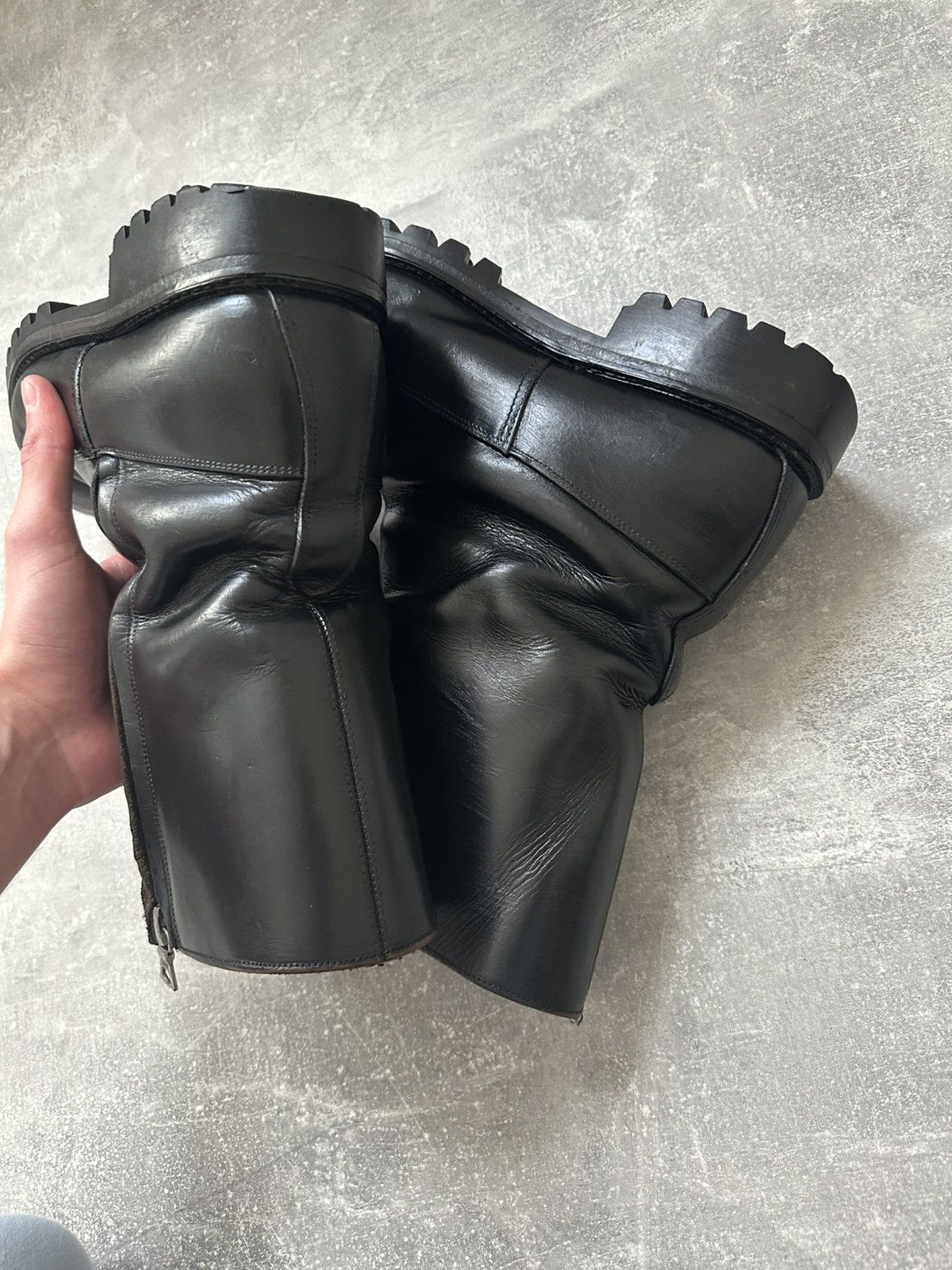 Vintage Hype Gothic Leather Boots Kanye west Style Size US 7.5 / EU 40-41 - 10 Thumbnail