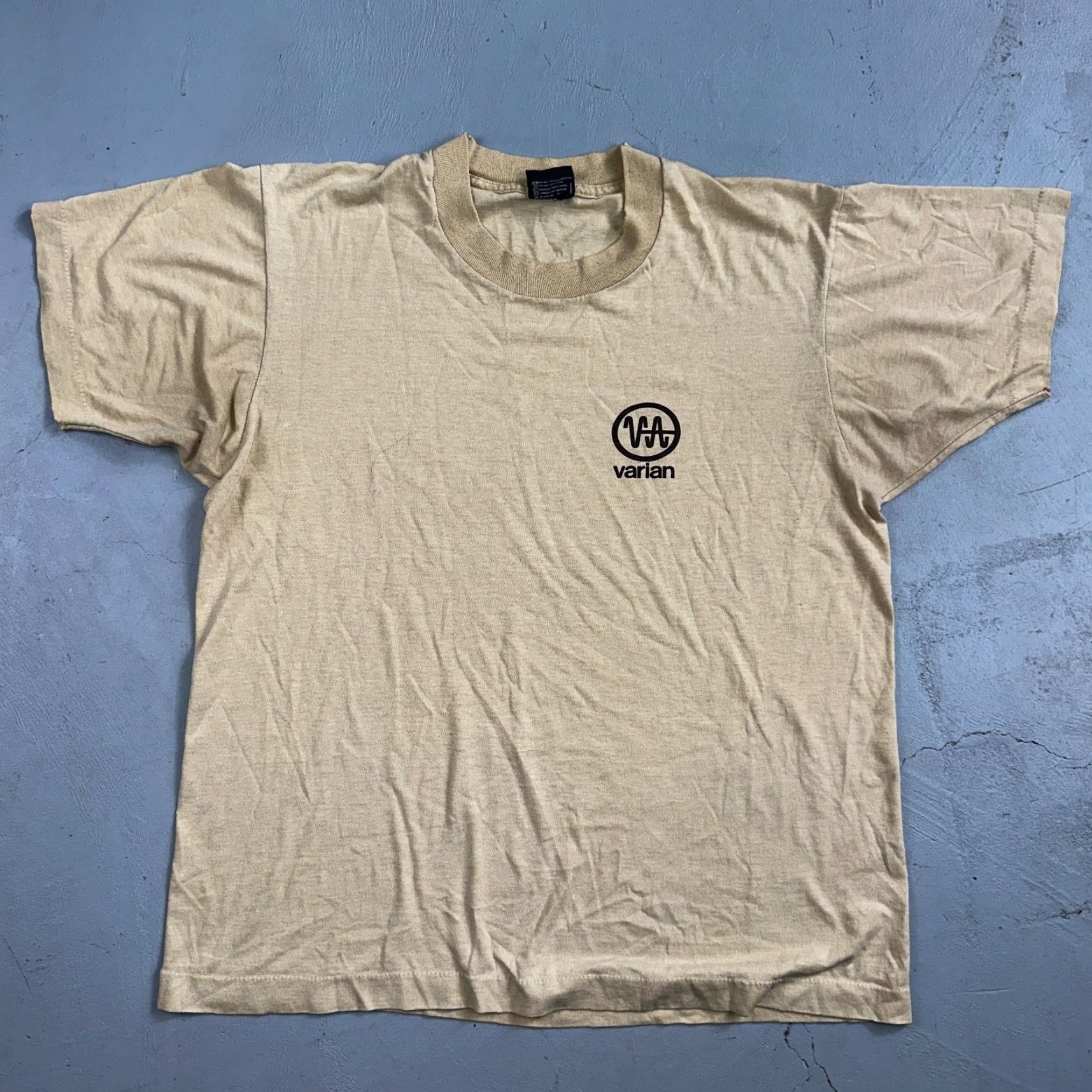 Vintage VINTAGE Screen Stars T-Shirt Men L Beige Short Sleeve Crew Neck Graphic Print 80s 70s 90s Cancer Medical Promo Doc Size US L / EU 52-54 / 3 - 5 Thumbnail