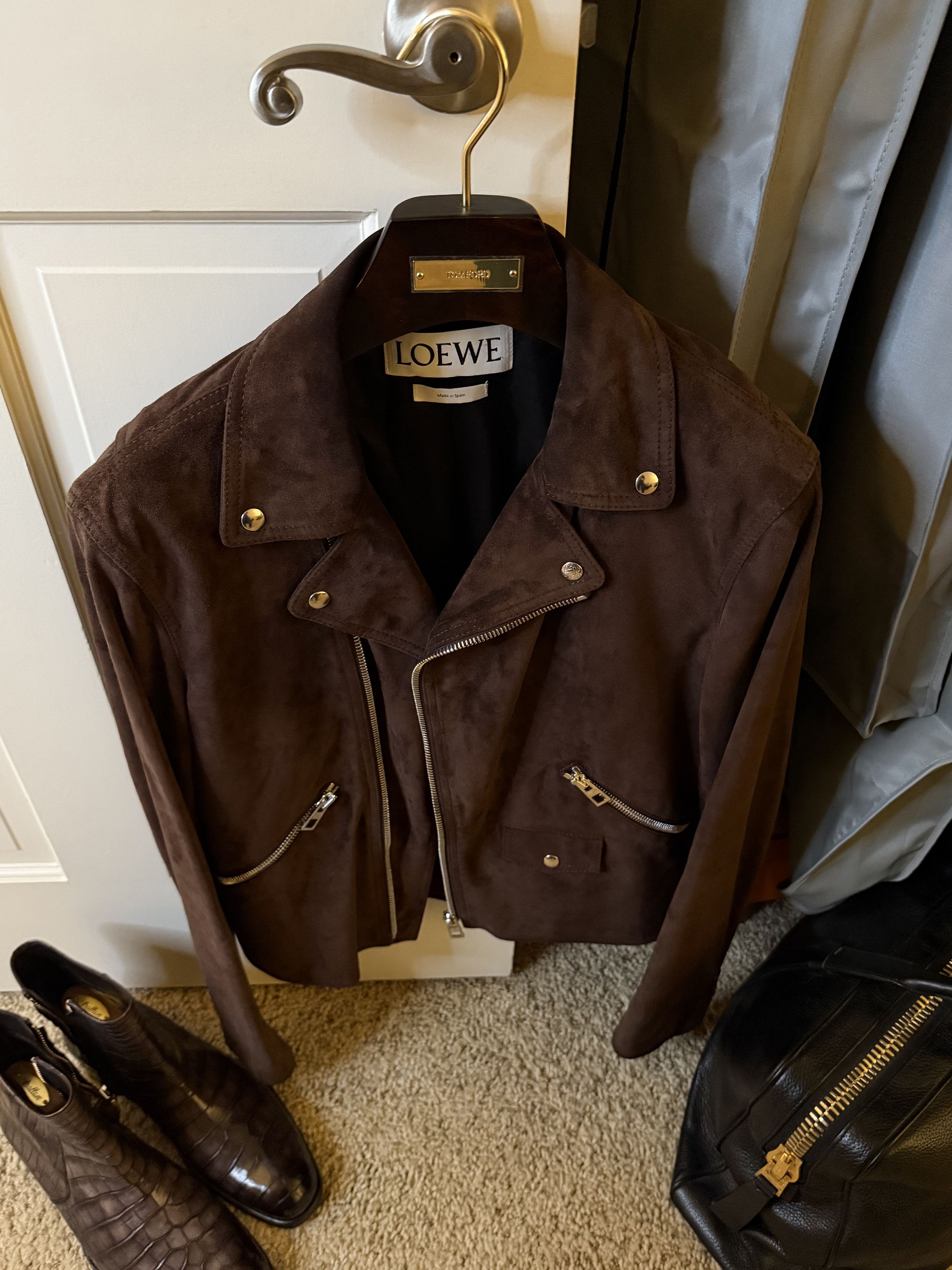 Loewe Collector Piece, Rare LOEWE JW Anderson Suede Biker Size US M / EU 48-50 / 2 - 4 Thumbnail