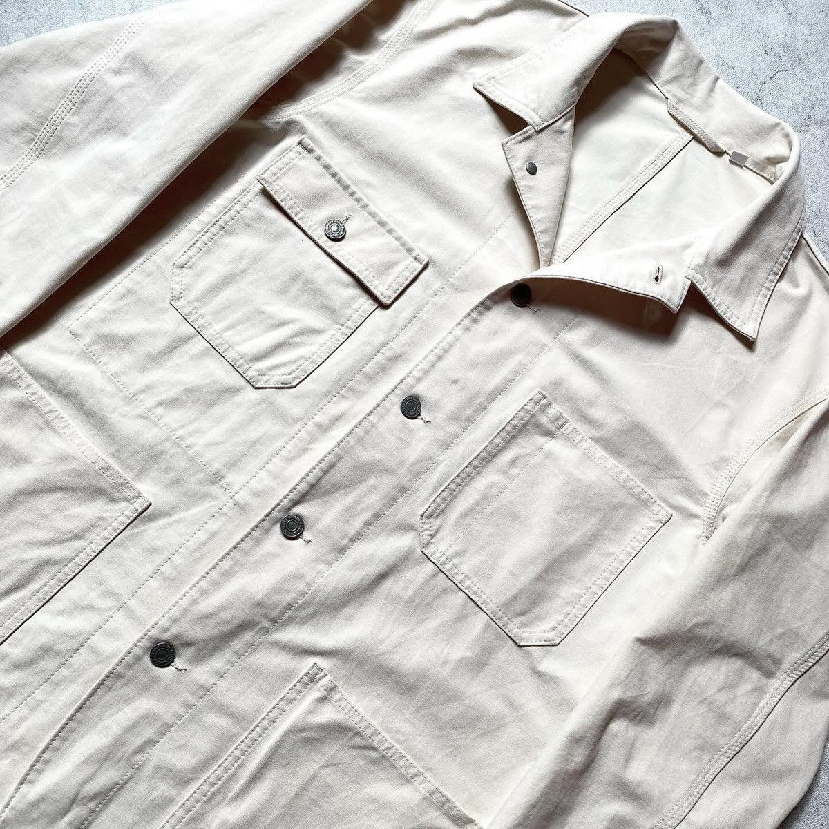 Japanese Brand × Uniqlo Uniqlo Chore Jacket Broken White Size US L / EU 52-54 / 3 - 3 Thumbnail