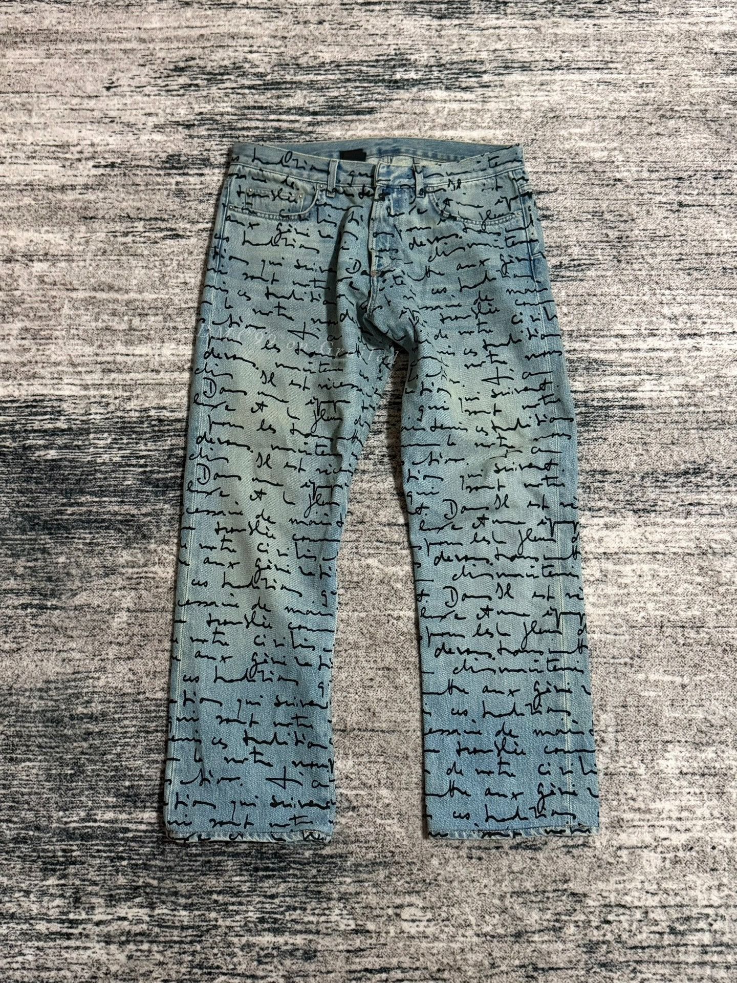 Dior Dior Homme SS15 Handwritten Script Denim Size US 32 / EU 48 - 1 Thumbnail