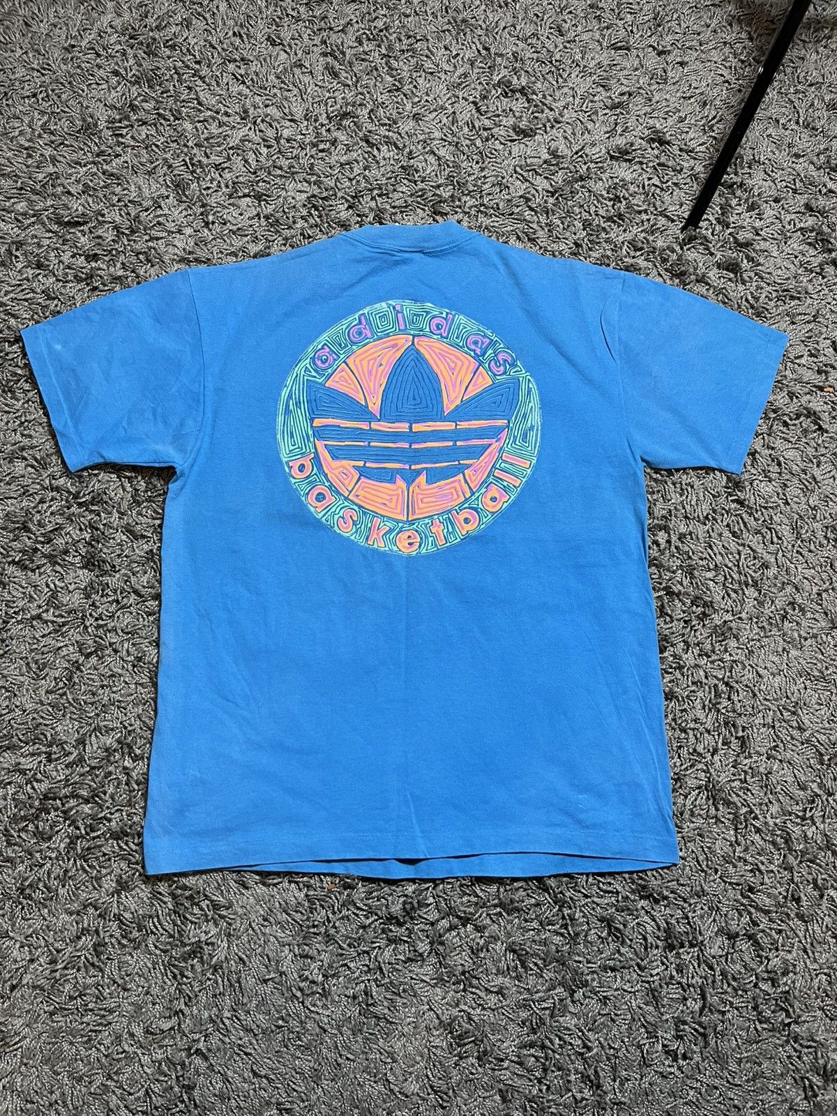 Adidas RARE 😍 ADIDAS BASKETBALL VINTAGE 1990’s COTTON USA T-SHIRT Size US L / EU 52-54 / 3 - 1 Thumbnail